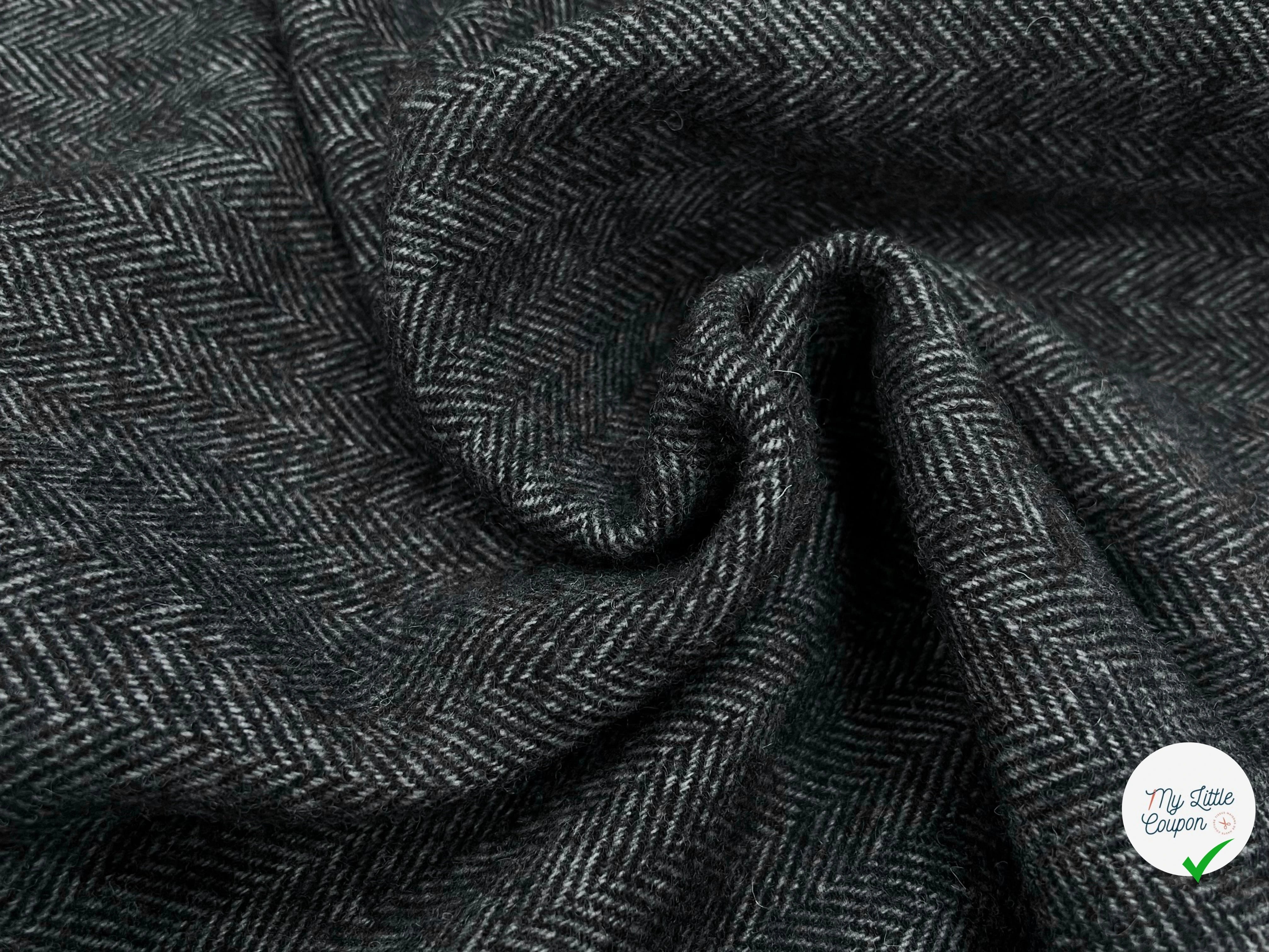 LAINAGE MANTEAU CHEVRON GRIS CHINÉ ASPECT DOUX 150CM - My Little Coupon