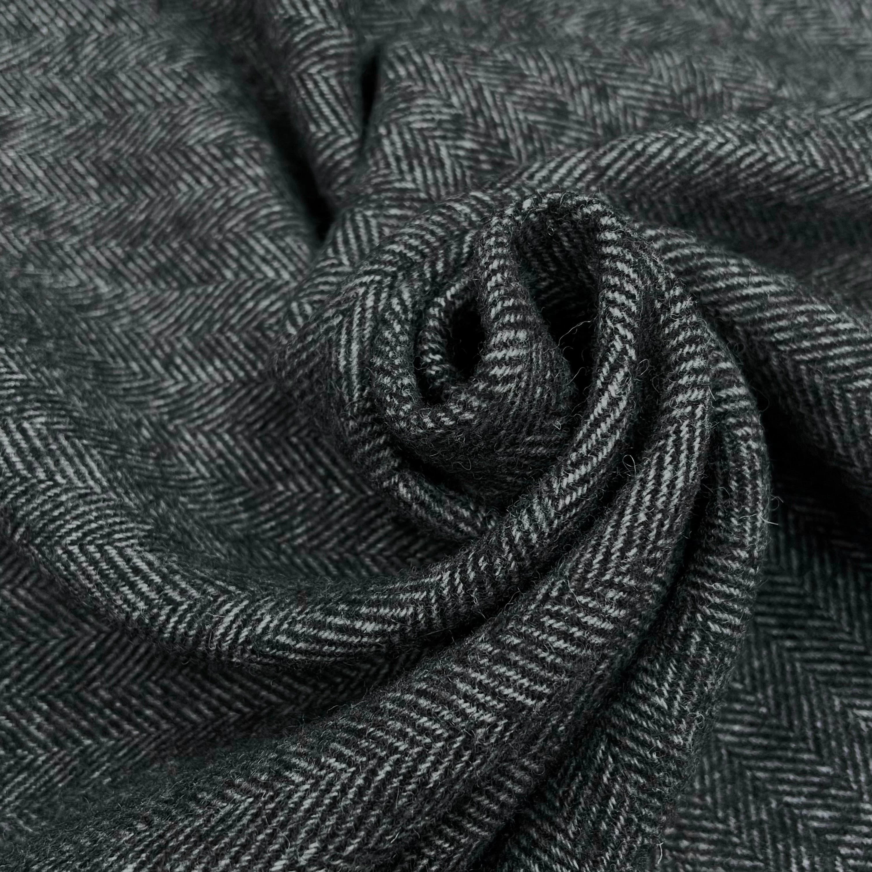 LAINAGE MANTEAU CHEVRON GRIS CHINÉ ASPECT DOUX 150CM - My Little Coupon