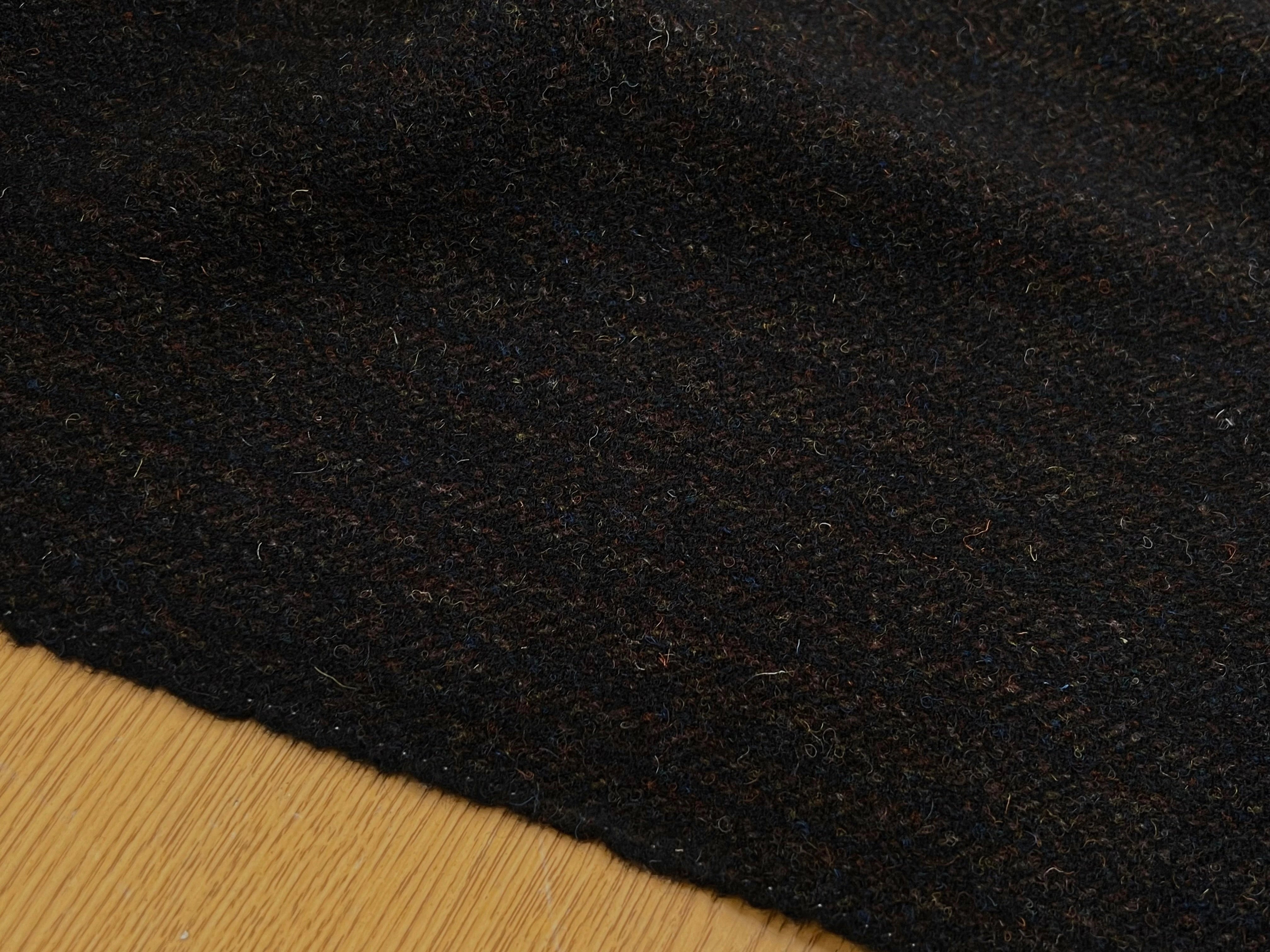 LAINAGE MANTEAU CHEVRON MULTICOLORES MARRON BLEU JAUNE 100% LAINE - My Little Coupon