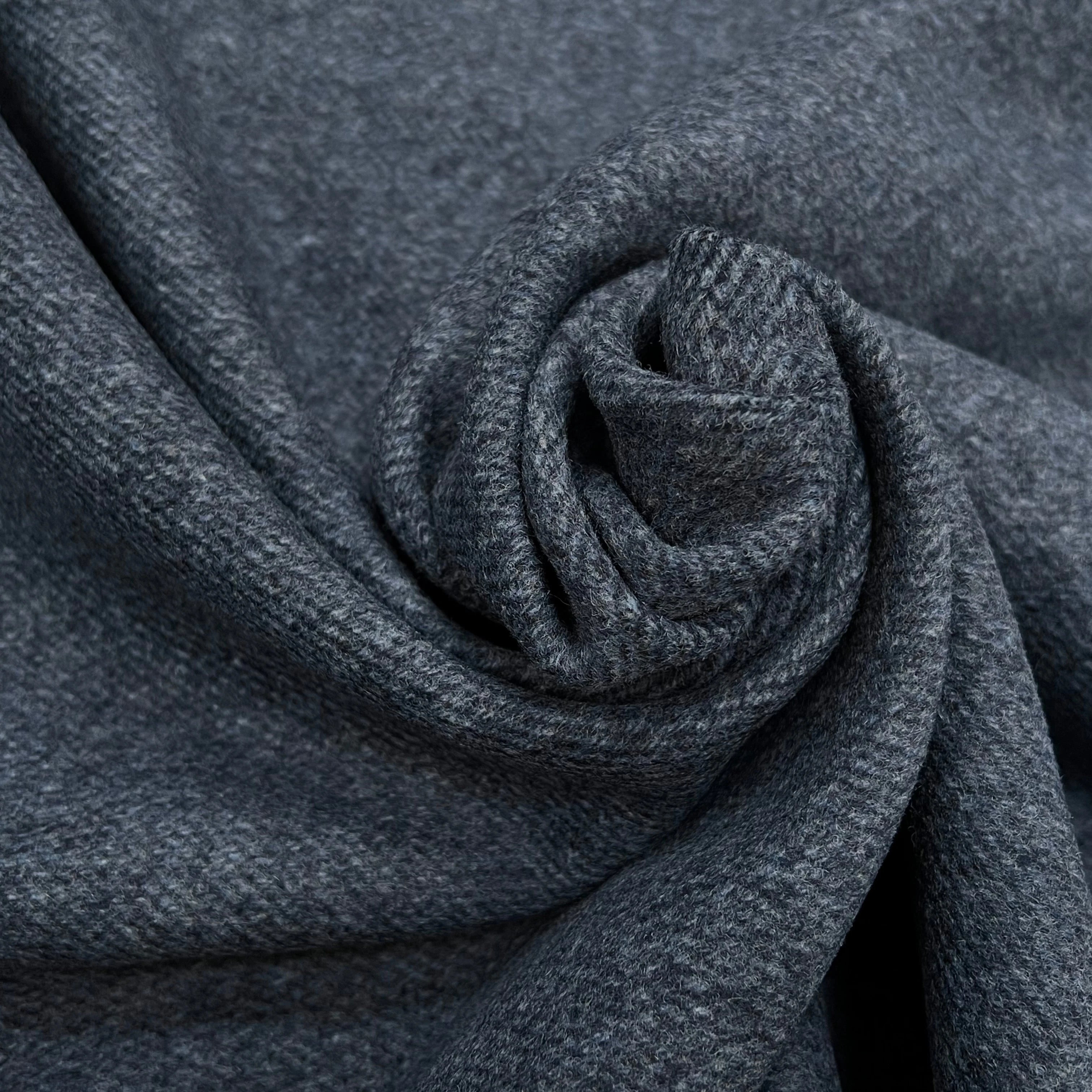 LAINAGE MANTEAU DOUX ENVERS STRIÉ BLEU GRIS - My Little Coupon