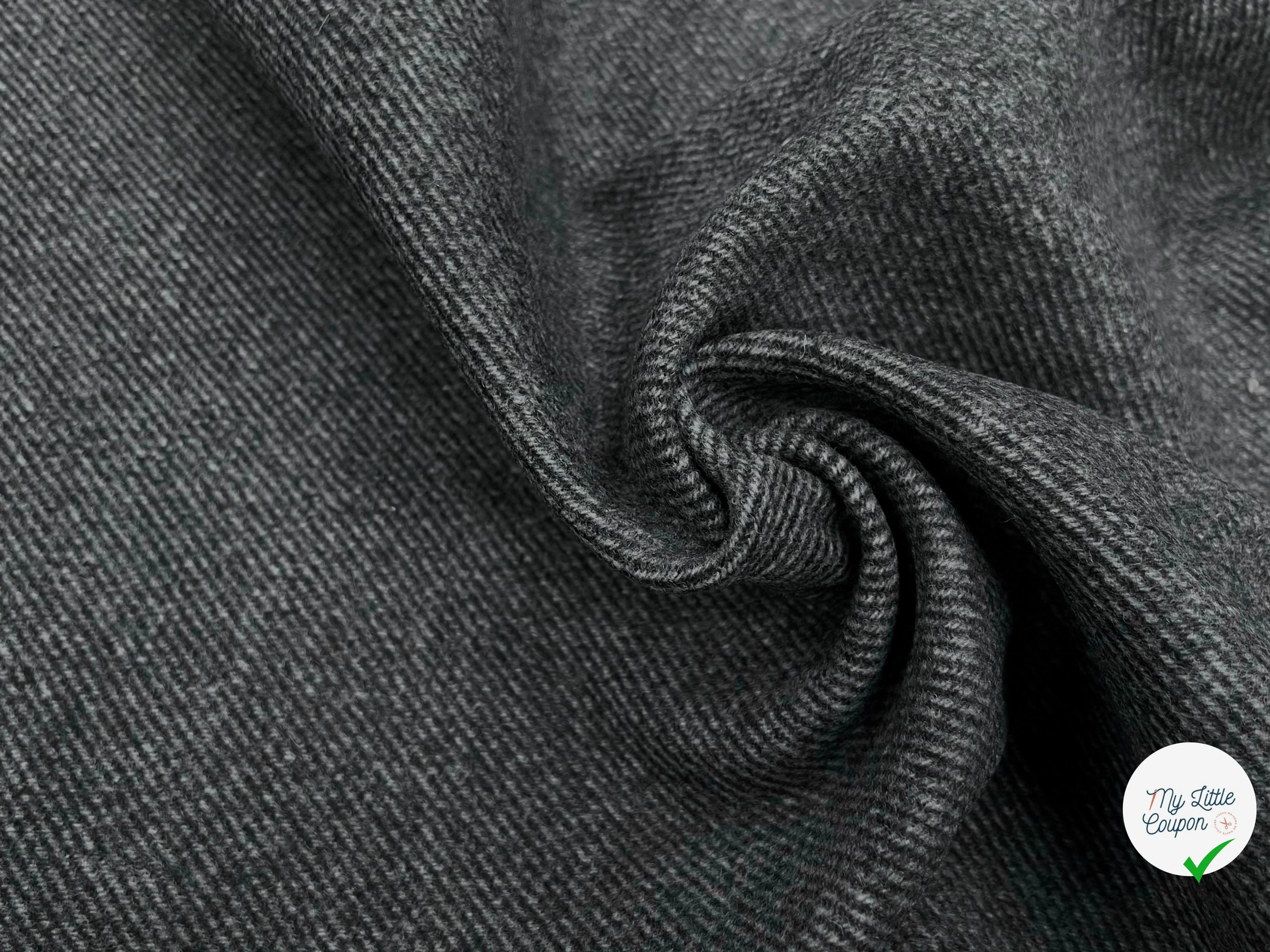 LAINAGE MANTEAU DOUX ENVERS STRIÉ GRIS CHINÉ 145CM - My Little Coupon