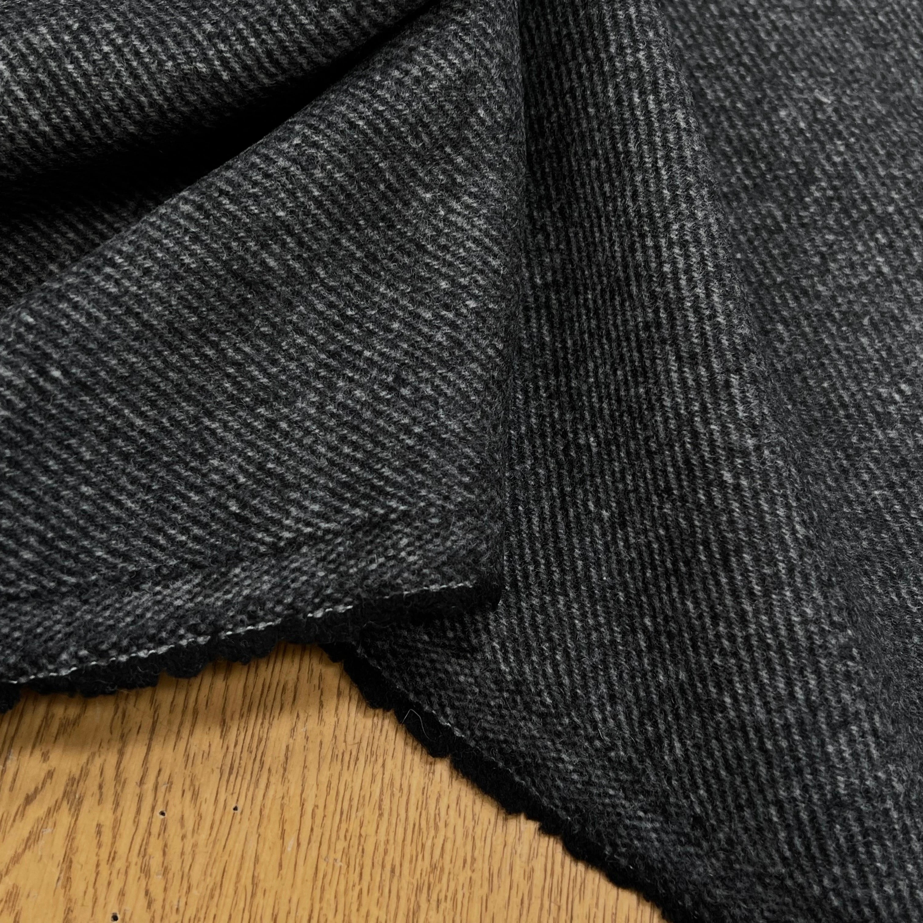 LAINAGE MANTEAU DOUX ENVERS STRIÉ GRIS CHINÉ 145CM - My Little Coupon