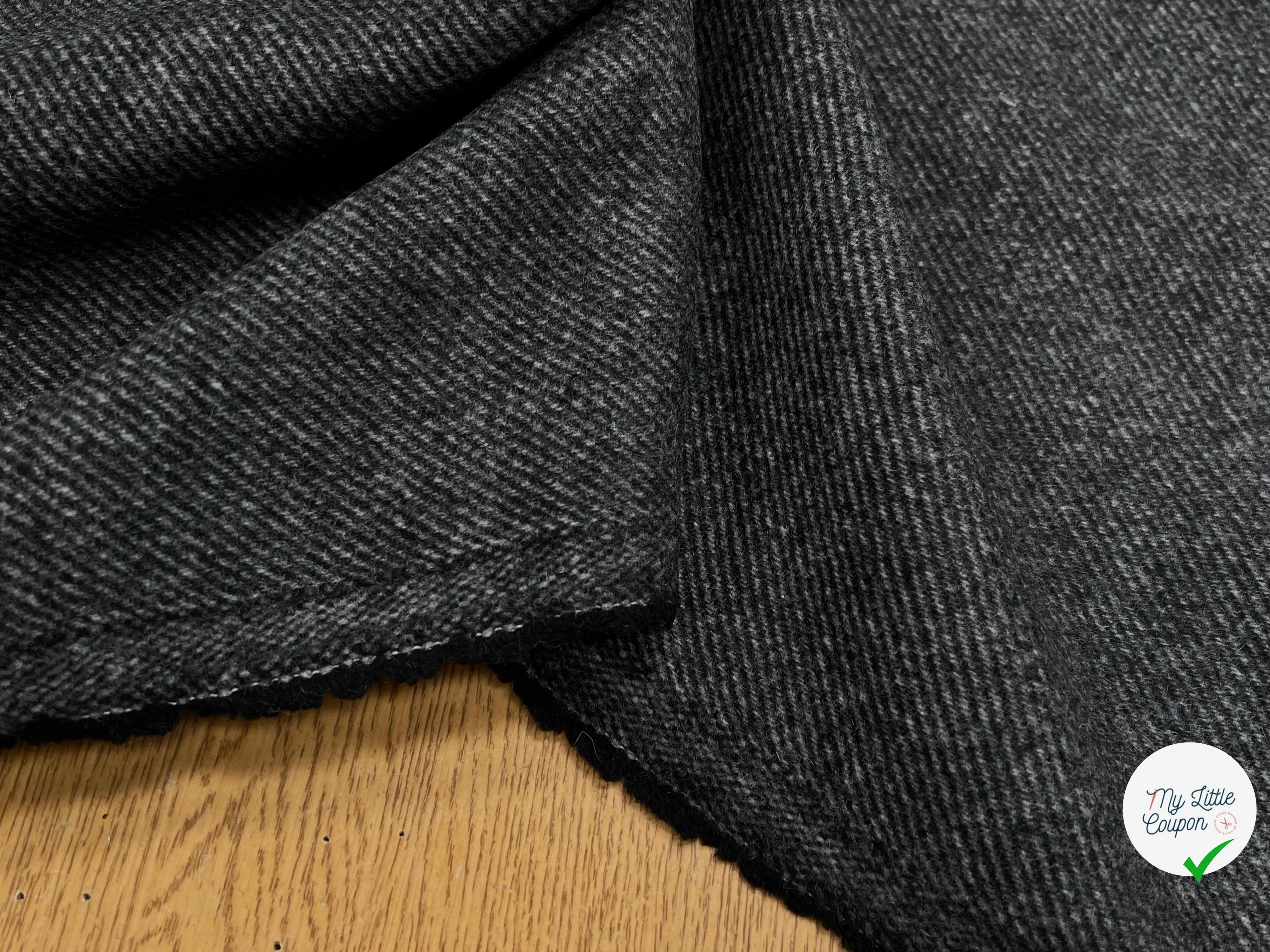 LAINAGE MANTEAU DOUX ENVERS STRIÉ GRIS CHINÉ 145CM - My Little Coupon