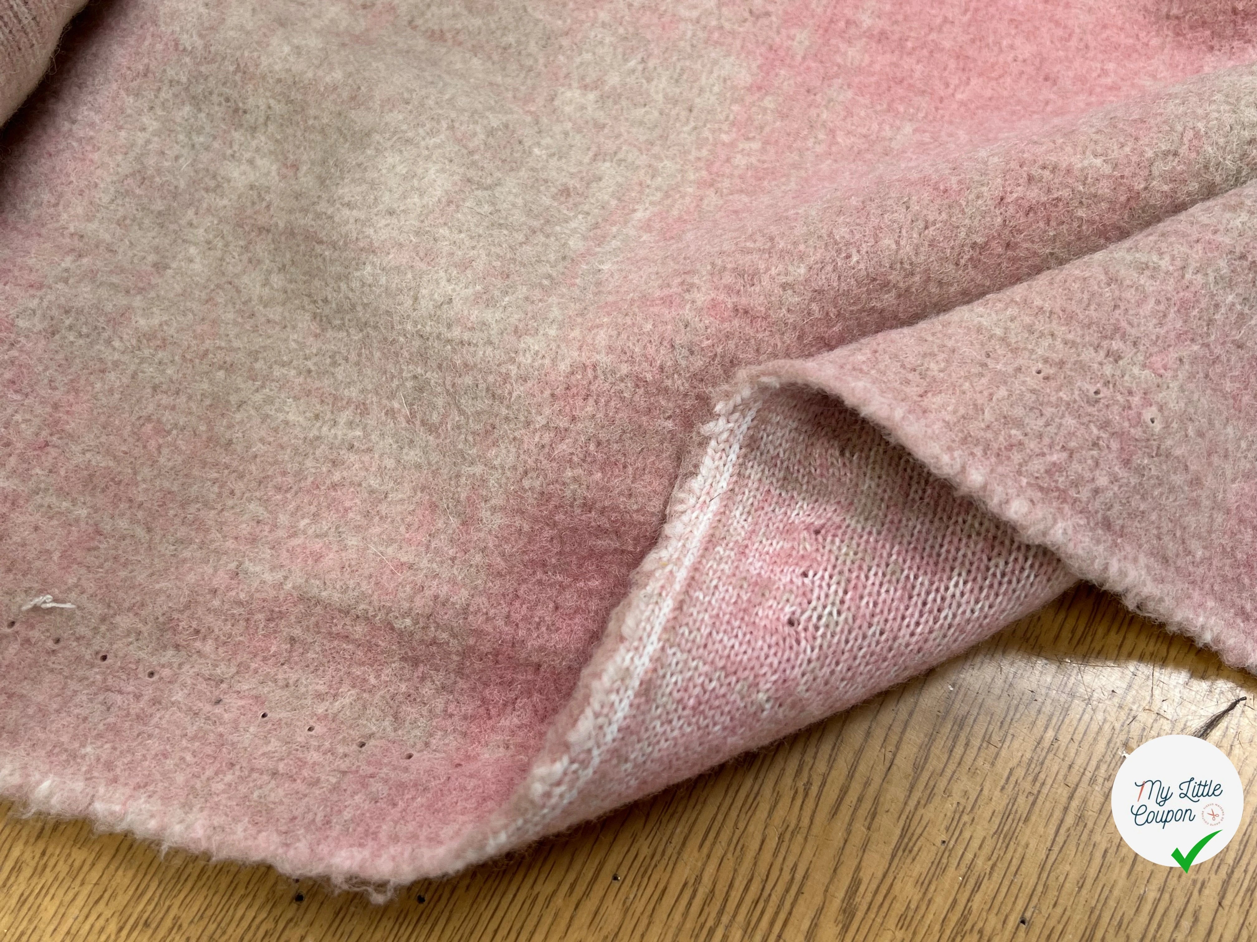 LAINAGE MANTEAU DOUX ROSE BEIGE STRETCH - My Little Coupon