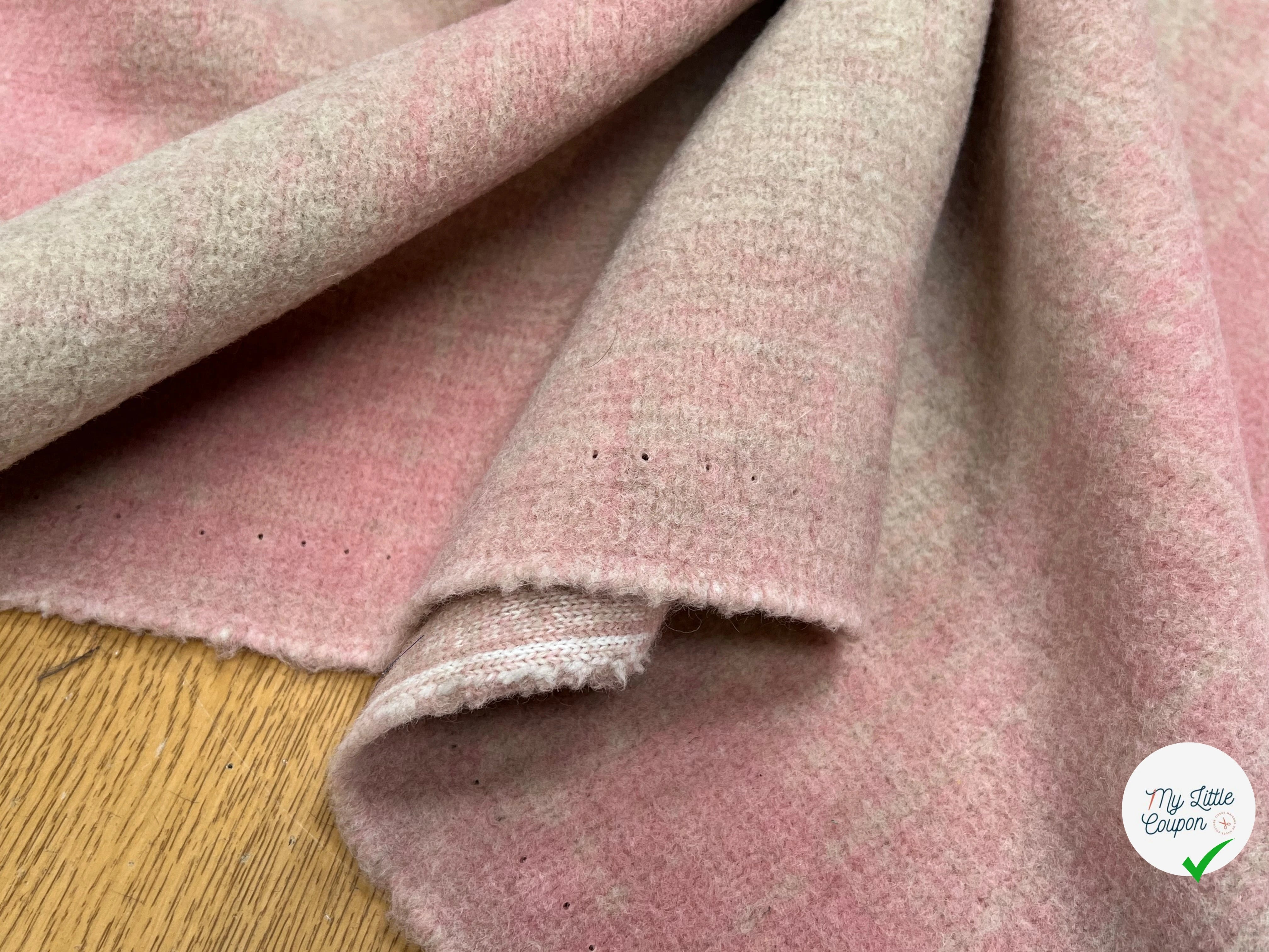 LAINAGE MANTEAU DOUX ROSE BEIGE STRETCH - My Little Coupon