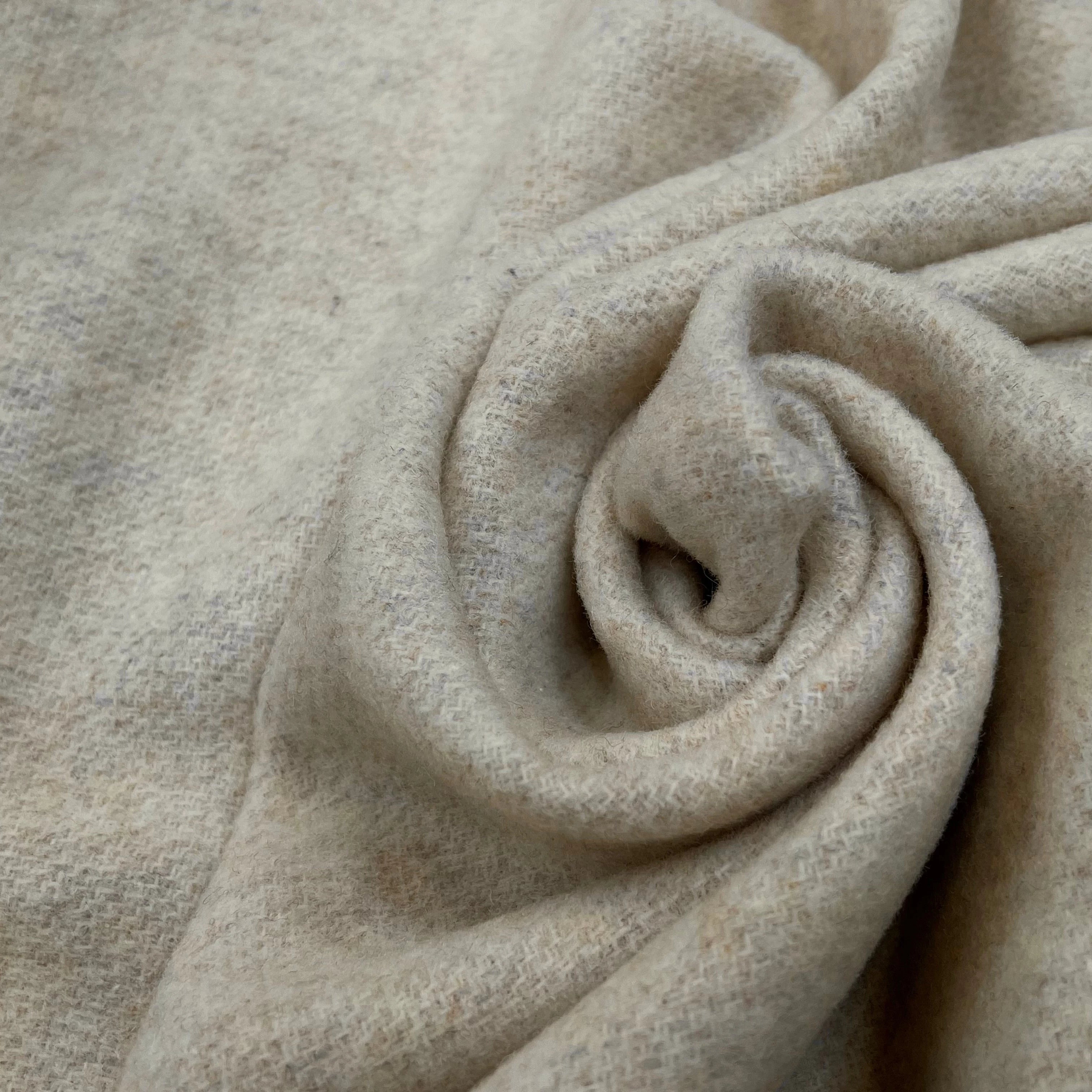 LAINAGE MANTEAU DOUX VANILLE MOUCHETÉ 100% LAINE - My Little Coupon