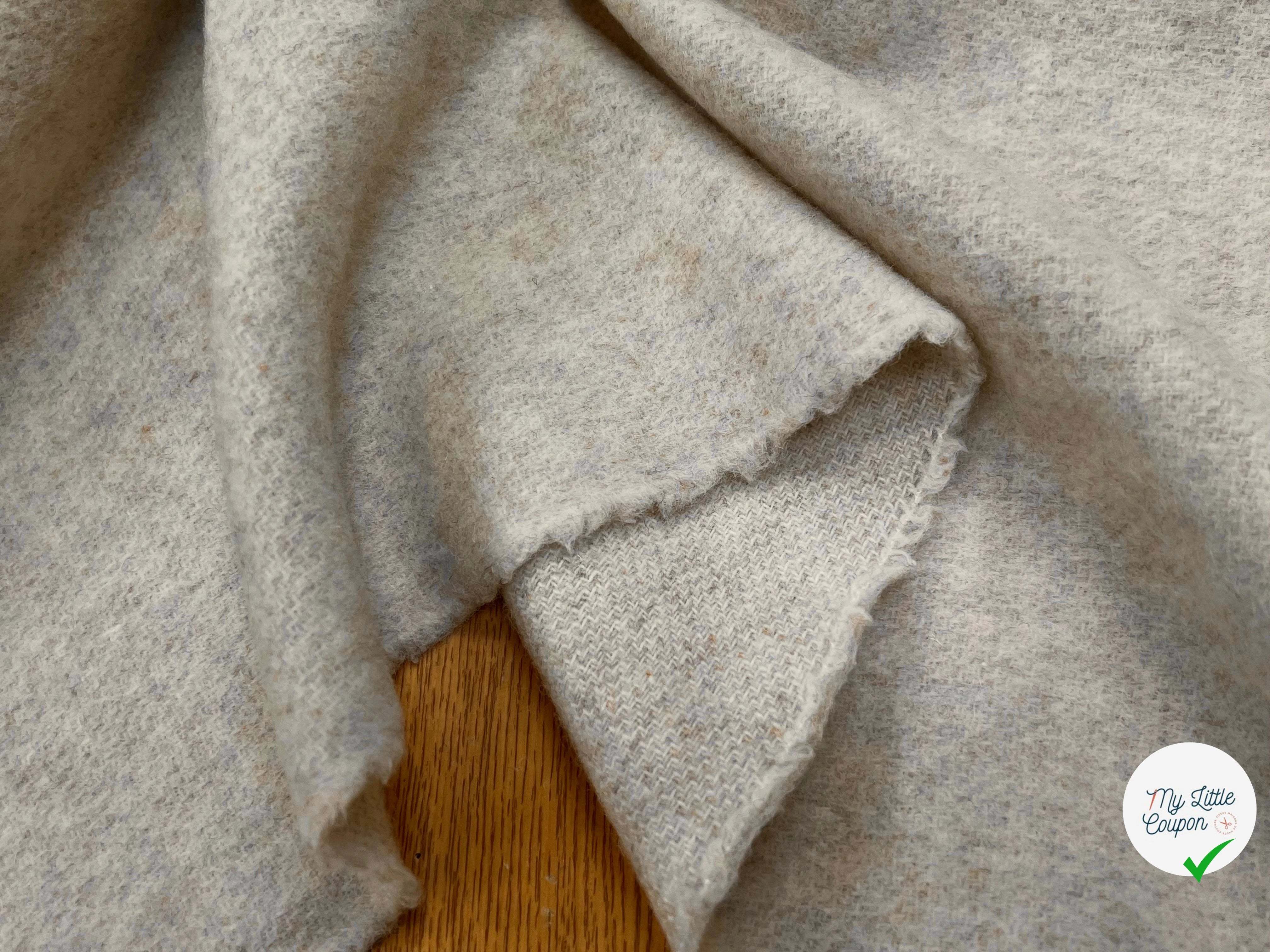 LAINAGE MANTEAU DOUX VANILLE MOUCHETÉ 100% LAINE - My Little Coupon