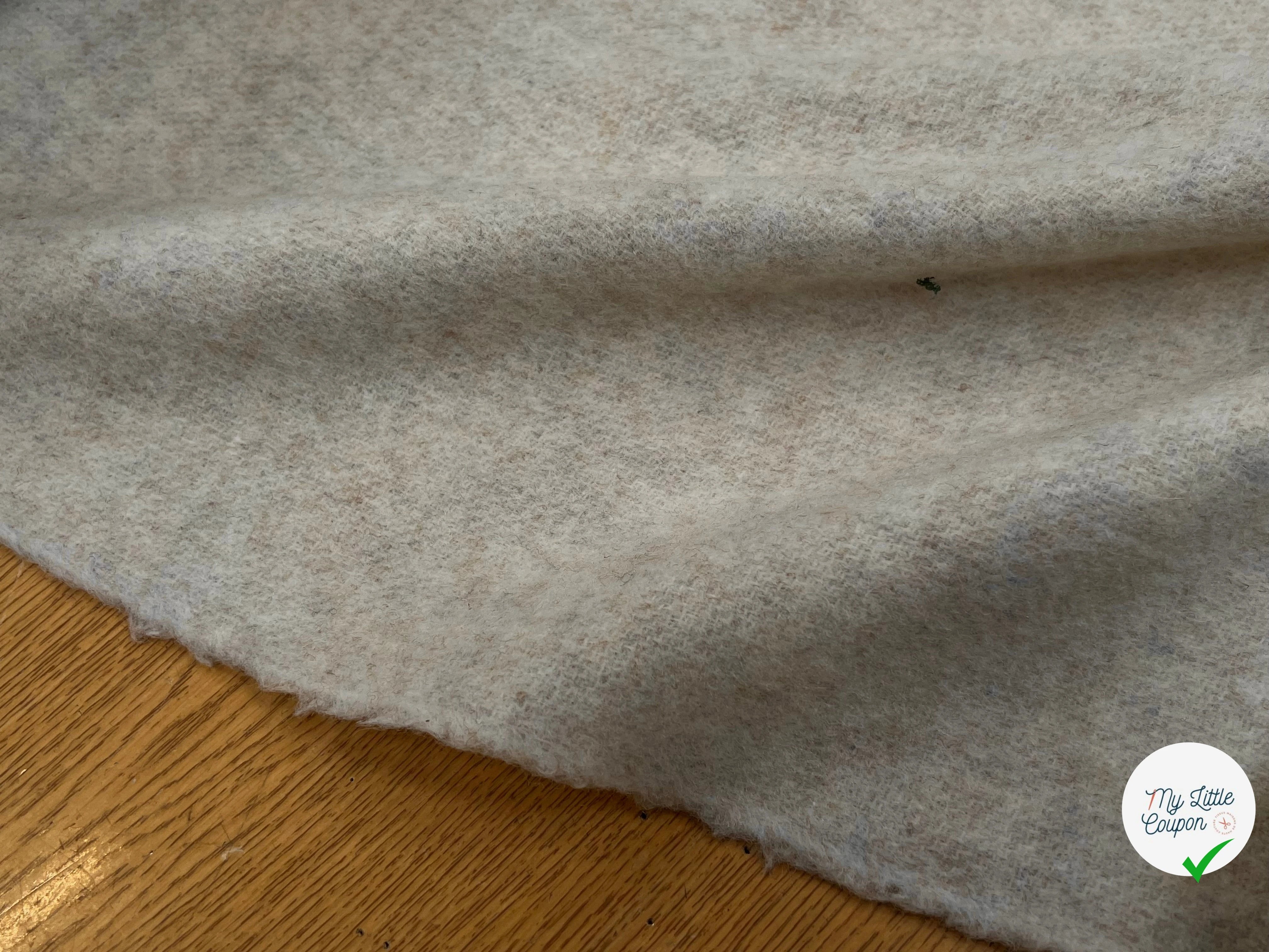 LAINAGE MANTEAU DOUX VANILLE MOUCHETÉ 100% LAINE - My Little Coupon