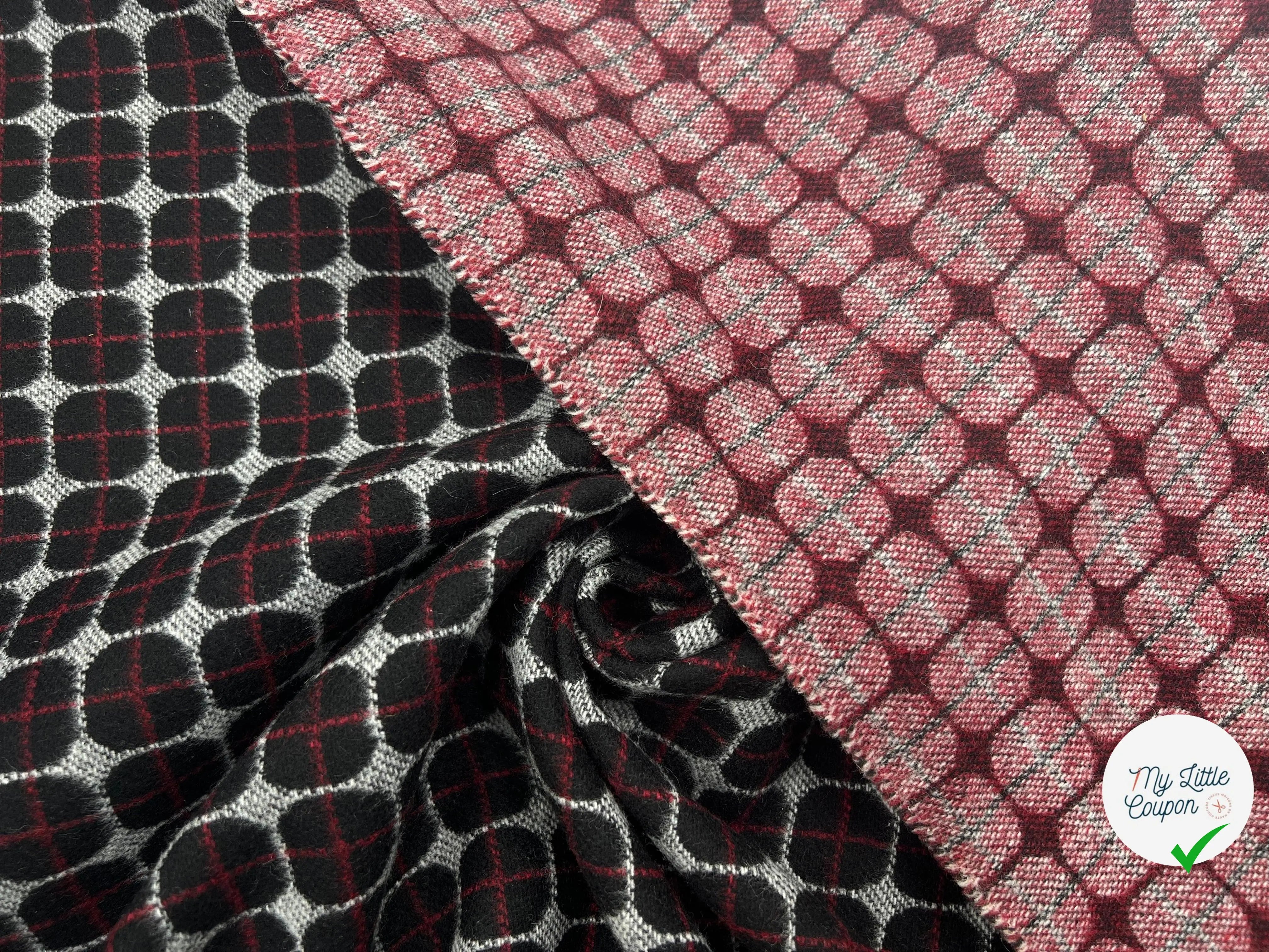 LAINAGE MANTEAU ÉCOSSAIS RÉVERSIBLE - My Little Coupon - tissu - coudre