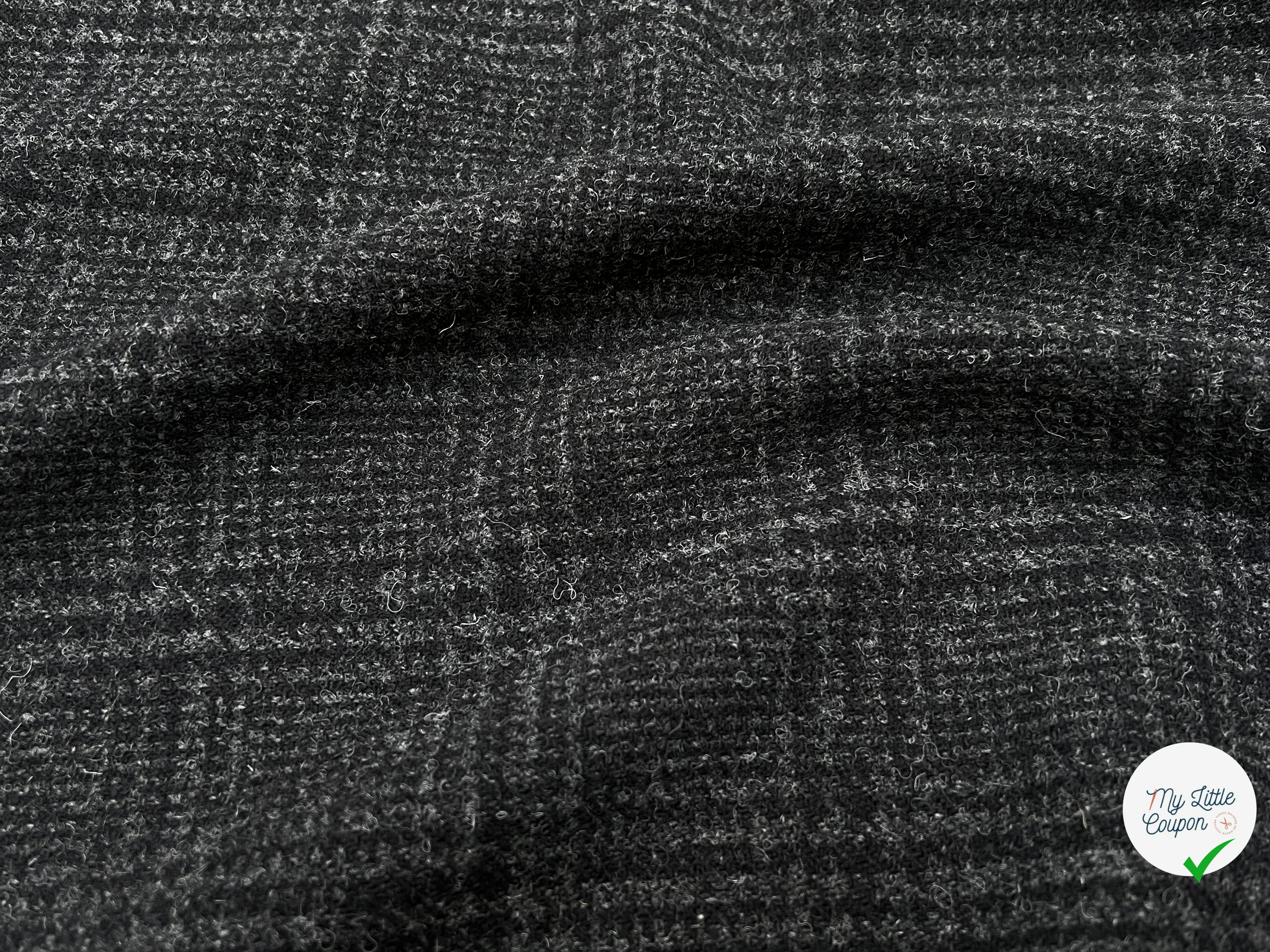 LAINAGE MANTEAU HIGHLAND STYLE GRIS FONCÉ ET NOIR - My Little Coupon