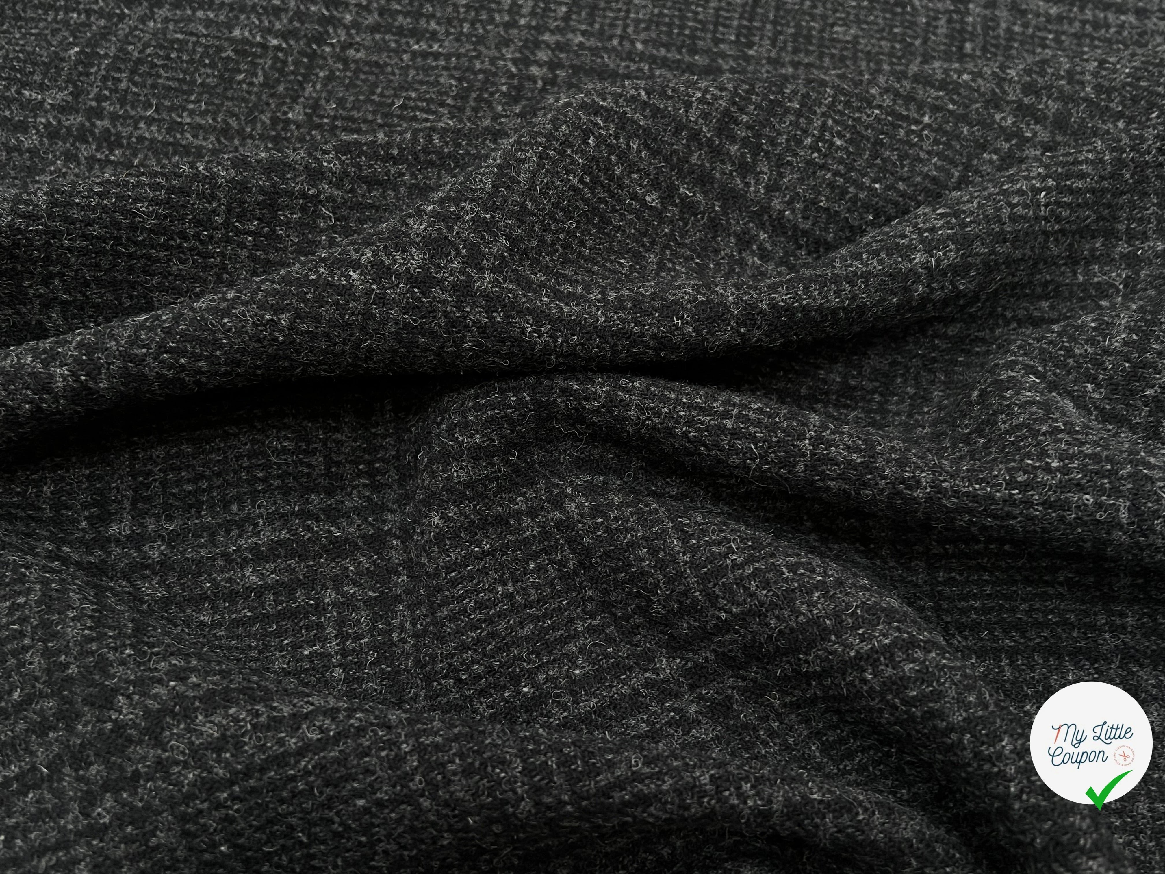 LAINAGE MANTEAU HIGHLAND STYLE GRIS FONCÉ ET NOIR - My Little Coupon