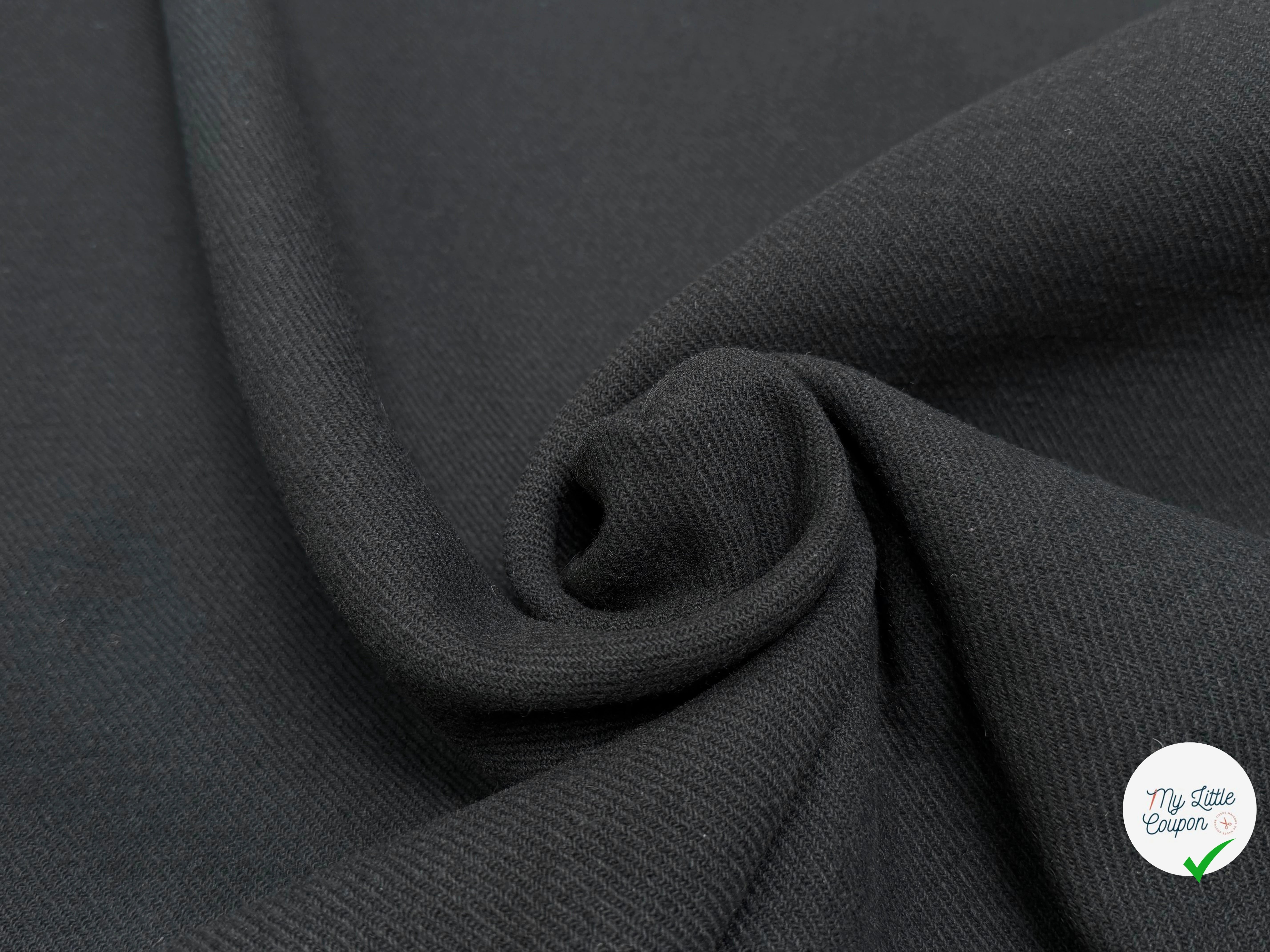 LAINAGE MANTEAU LOURD NOIR ASPECT TRICOT - My Little Coupon