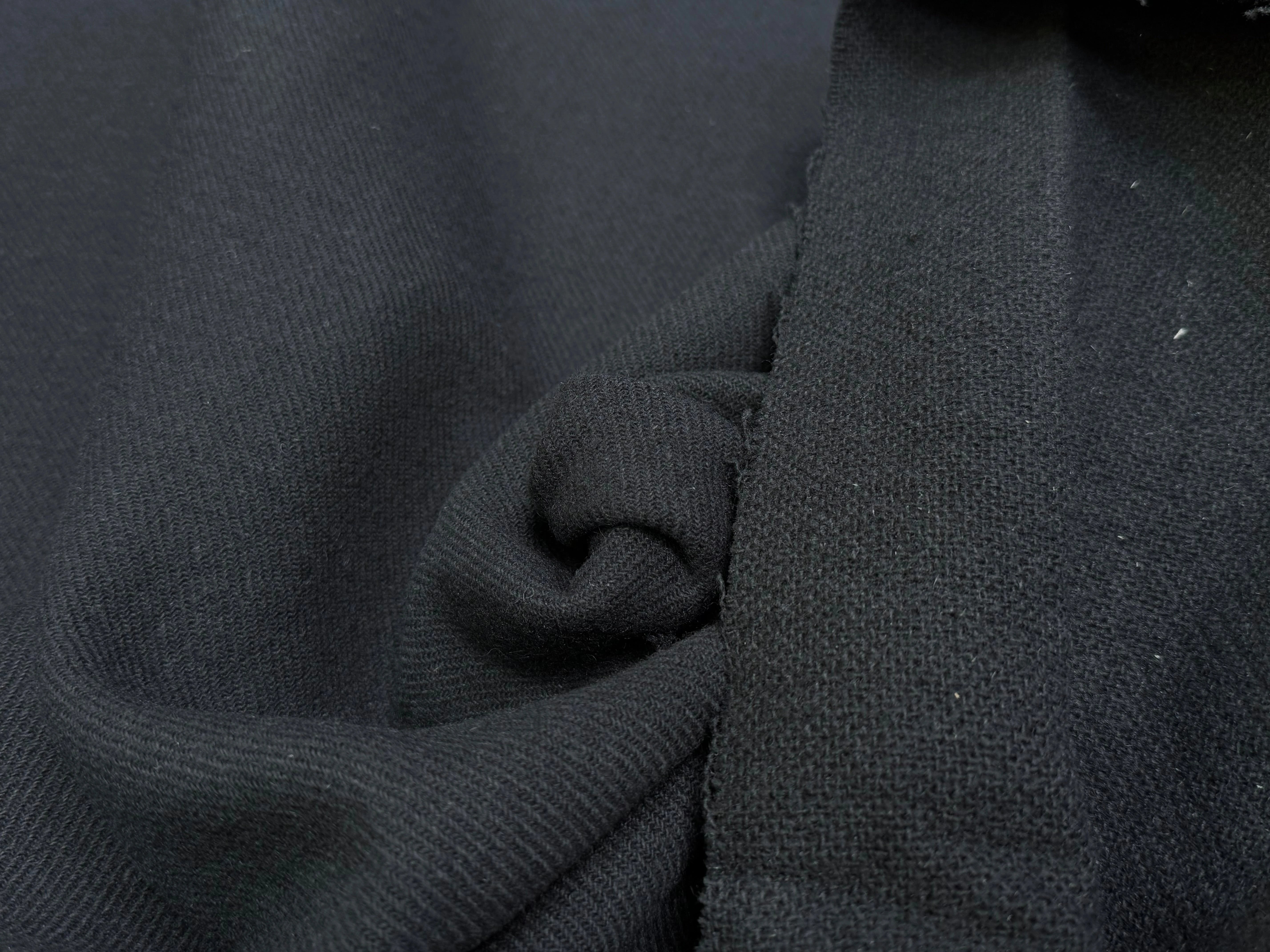 LAINAGE MANTEAU LOURD NOIR ASPECT TRICOT - My Little Coupon