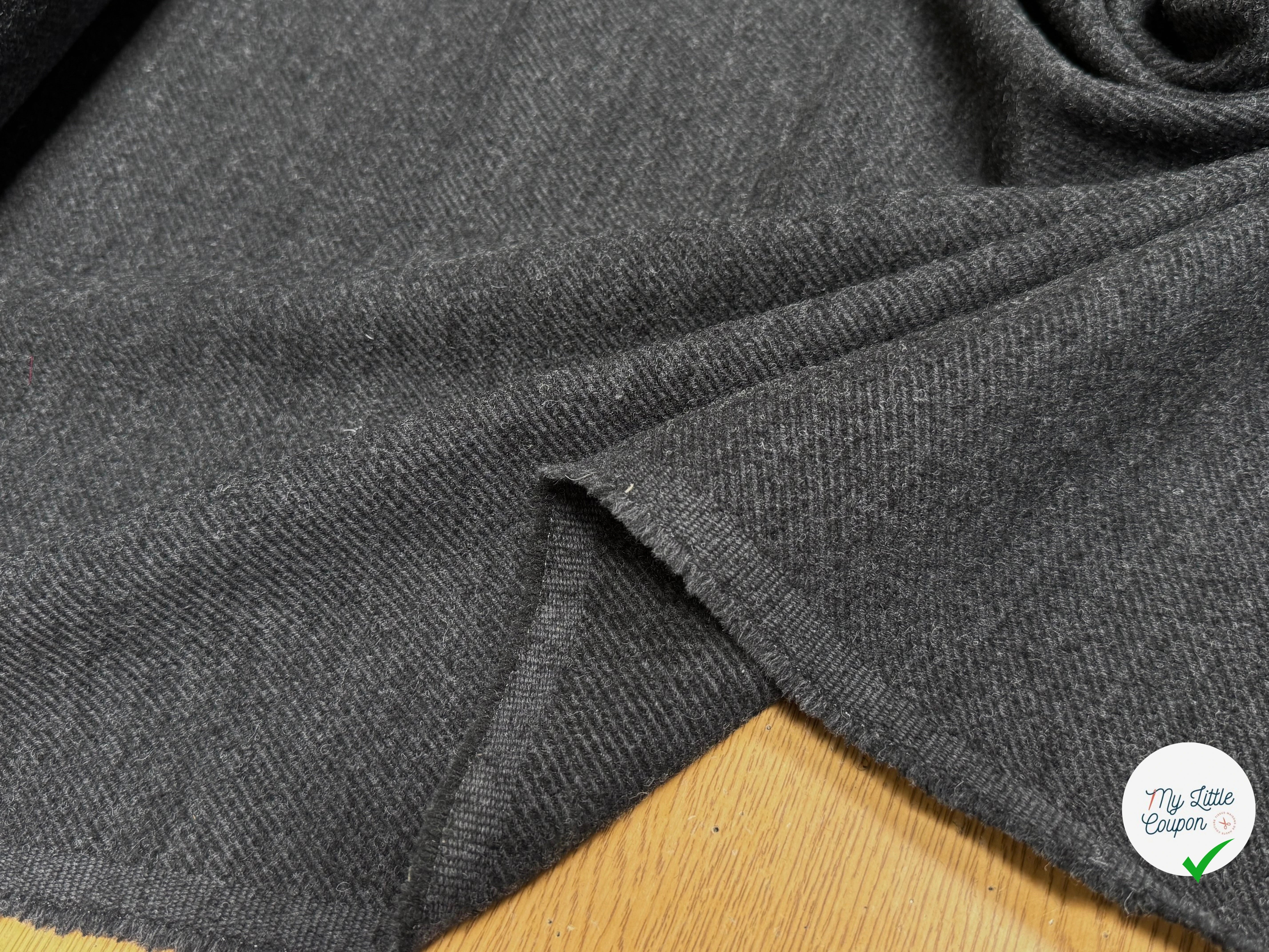LAINAGE MANTEAU LOURD STRIÉ ANTHRACITE - My Little Coupon