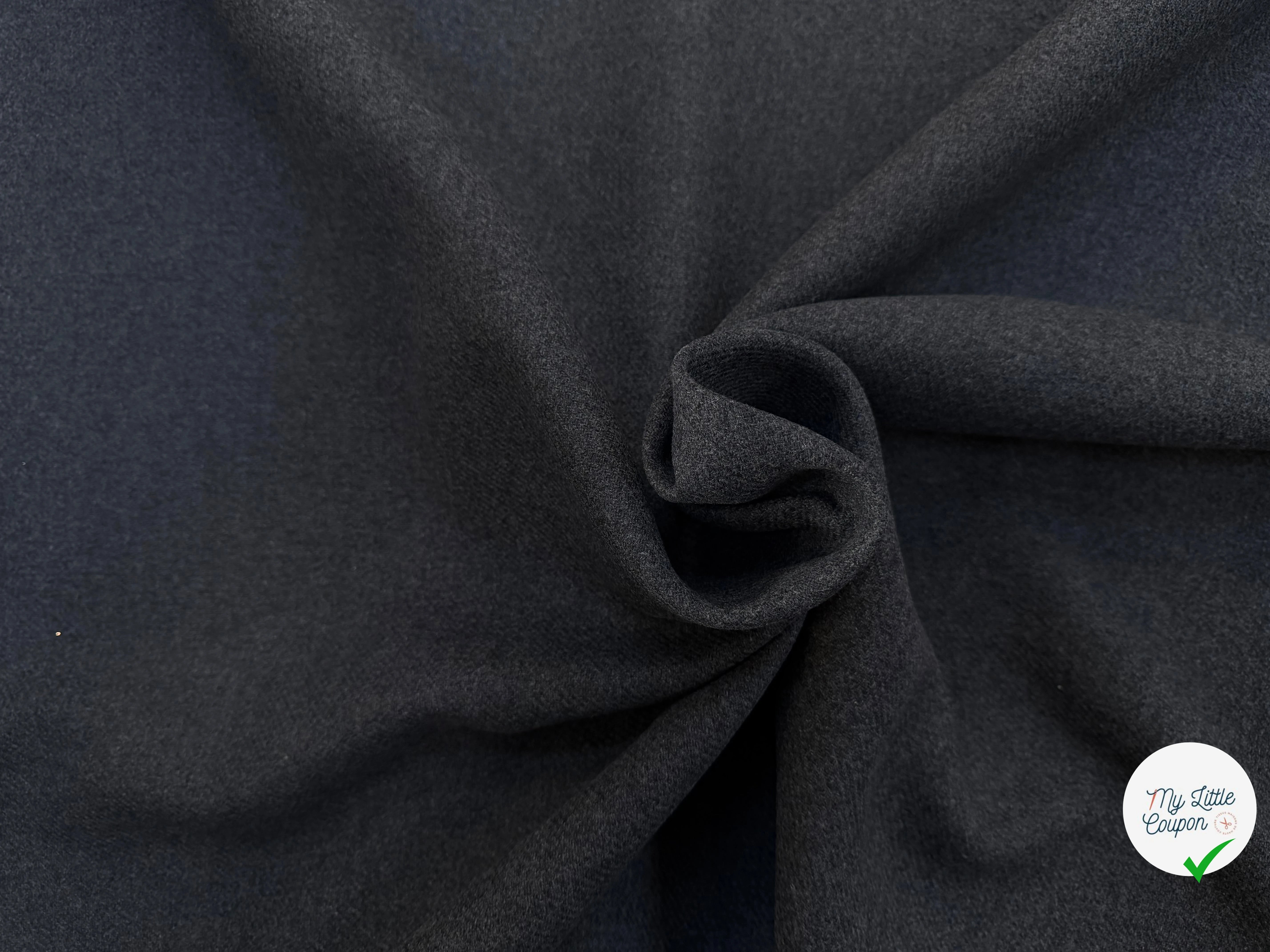 LAINAGE MANTEAU MANTECO GRIS FONCÉ 70% LAINE - My Little Coupon