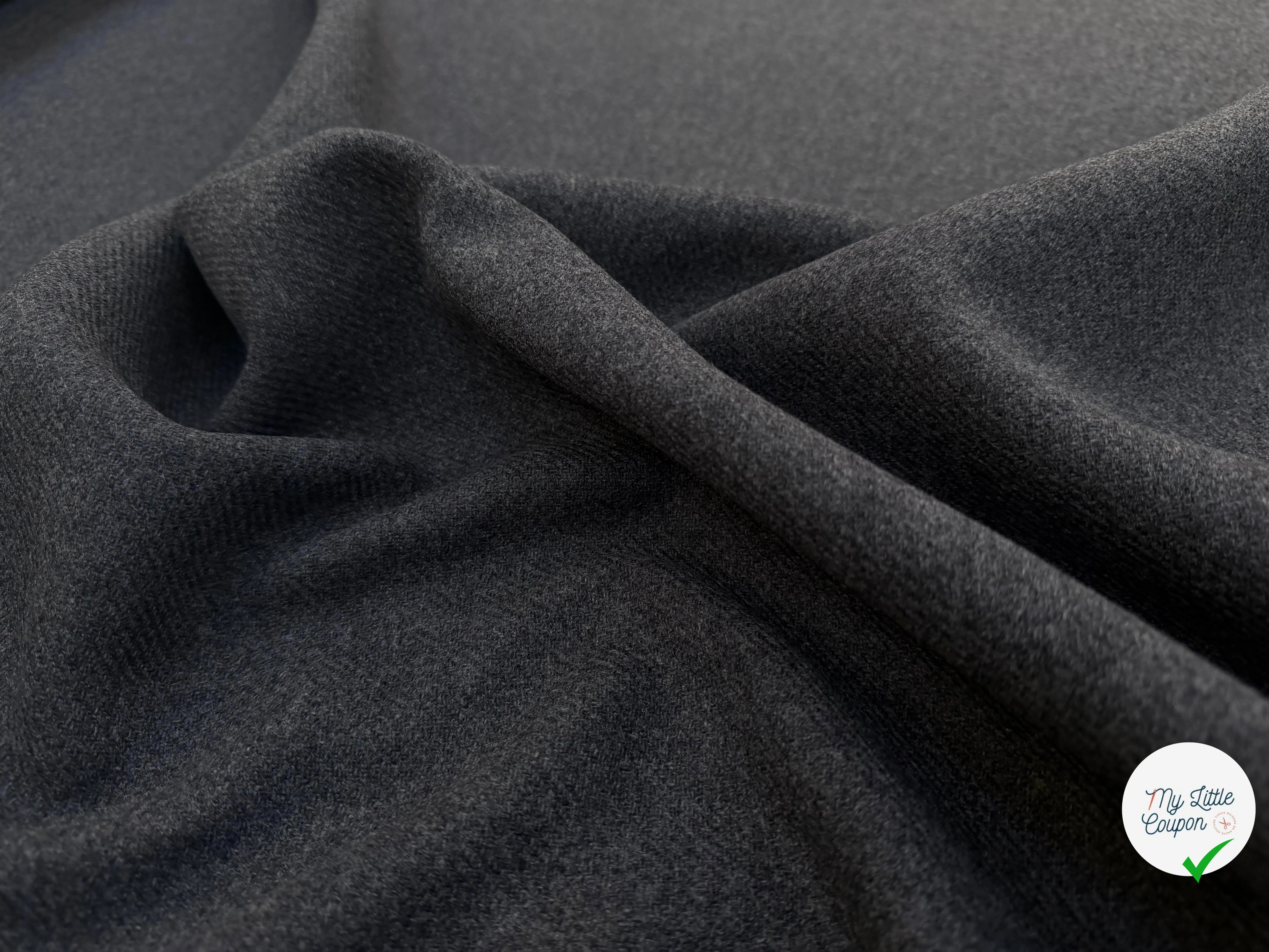 LAINAGE MANTEAU MANTECO GRIS FONCÉ 70% LAINE - My Little Coupon