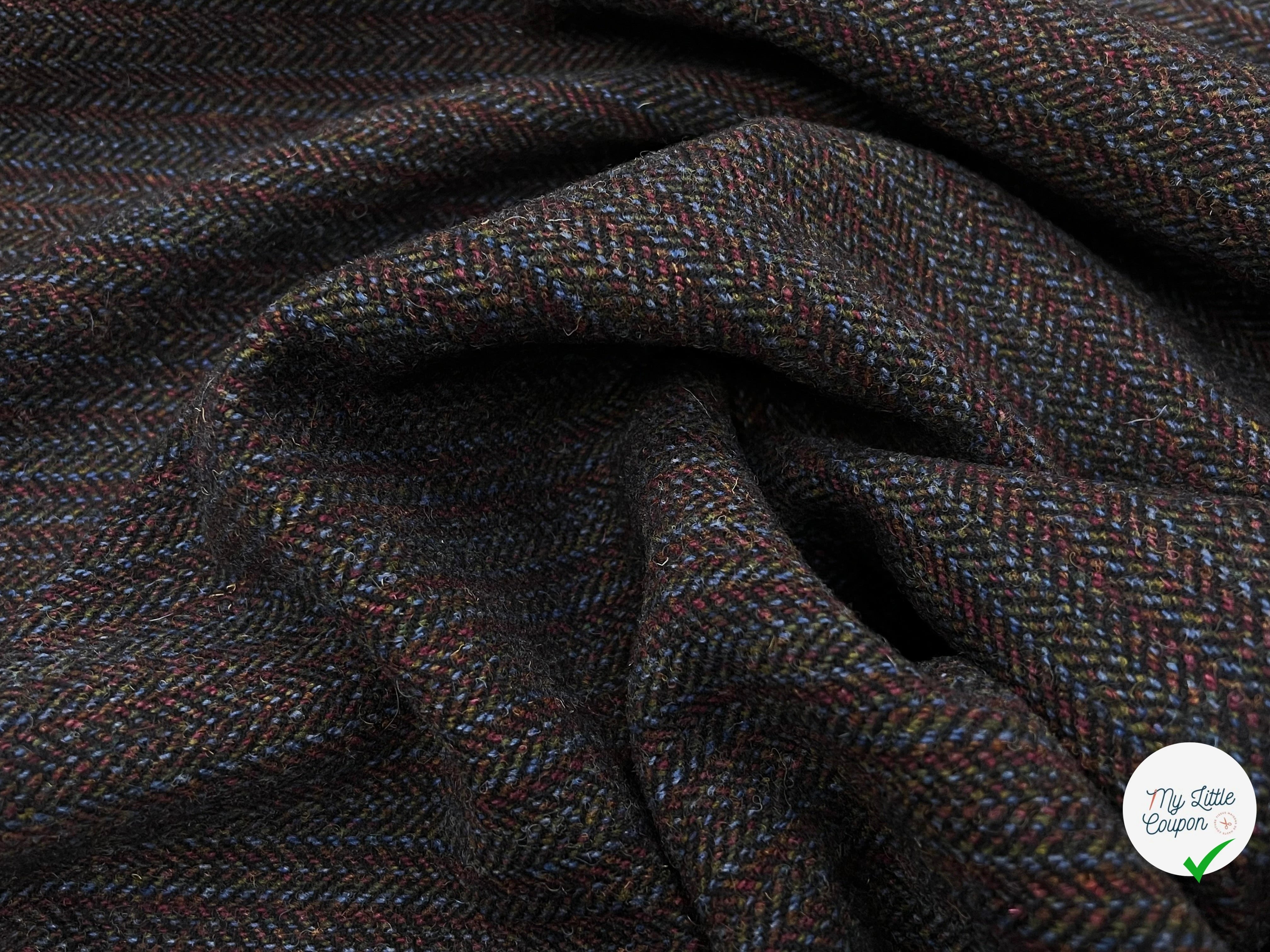 LAINAGE MANTEAU MULTICOLORES VIOLET BLEU ET KAKI - My Little Coupon