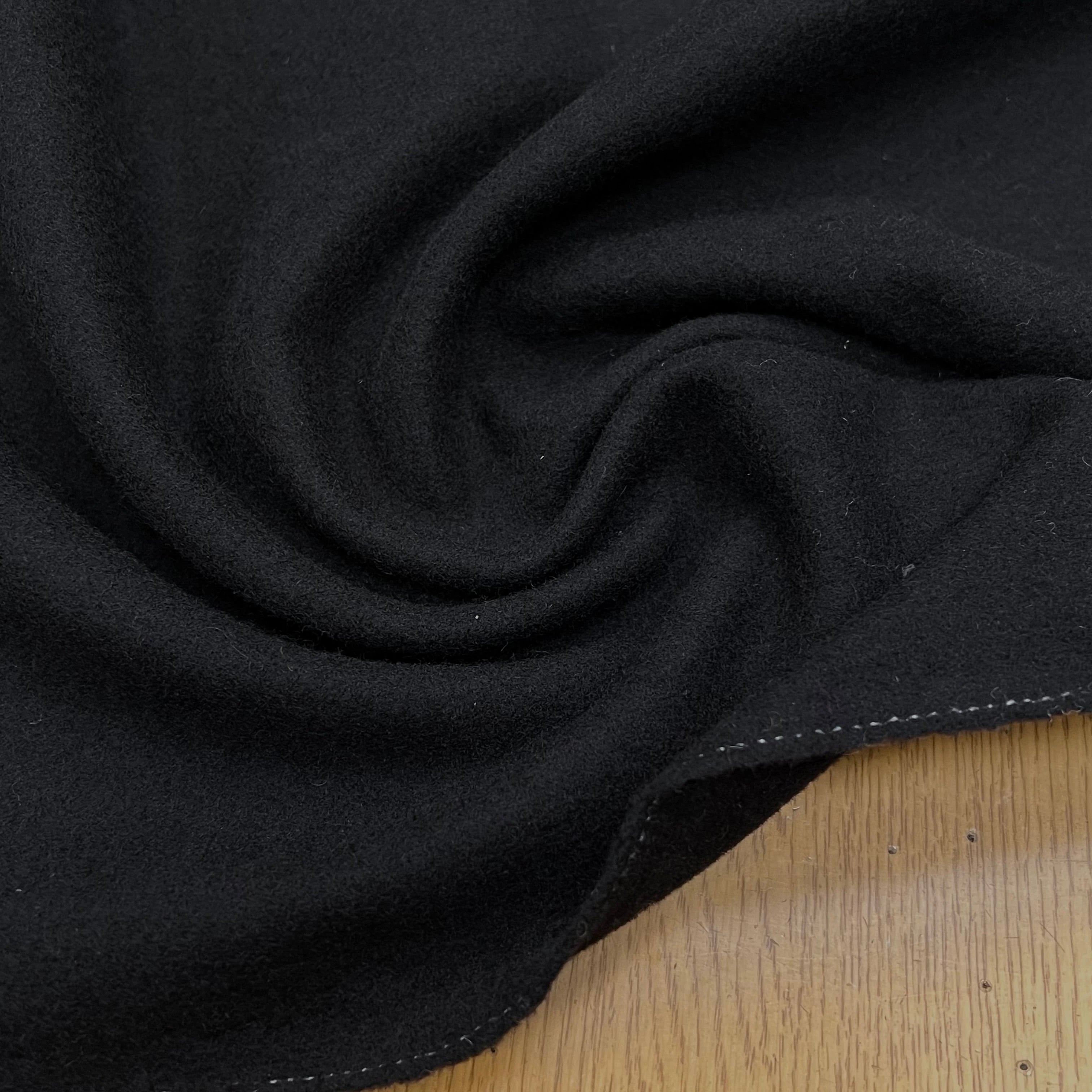 LAINAGE MANTEAU NOIR 150CM 100% LAINE - My Little Coupon