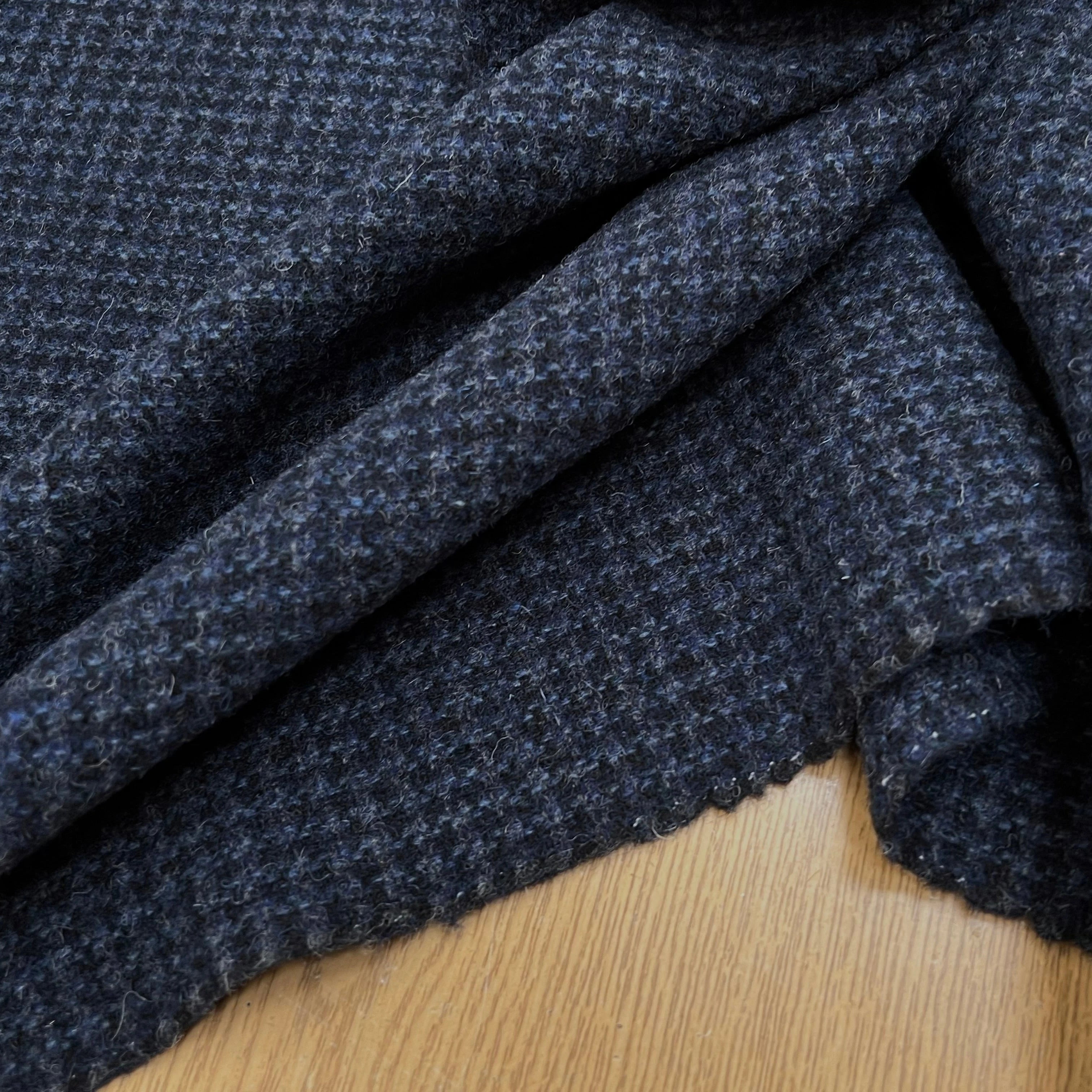 LAINAGE MANTEAU PETIT CARREAUX CHIC BLEU 100% LAINE 145CM - My Little Coupon