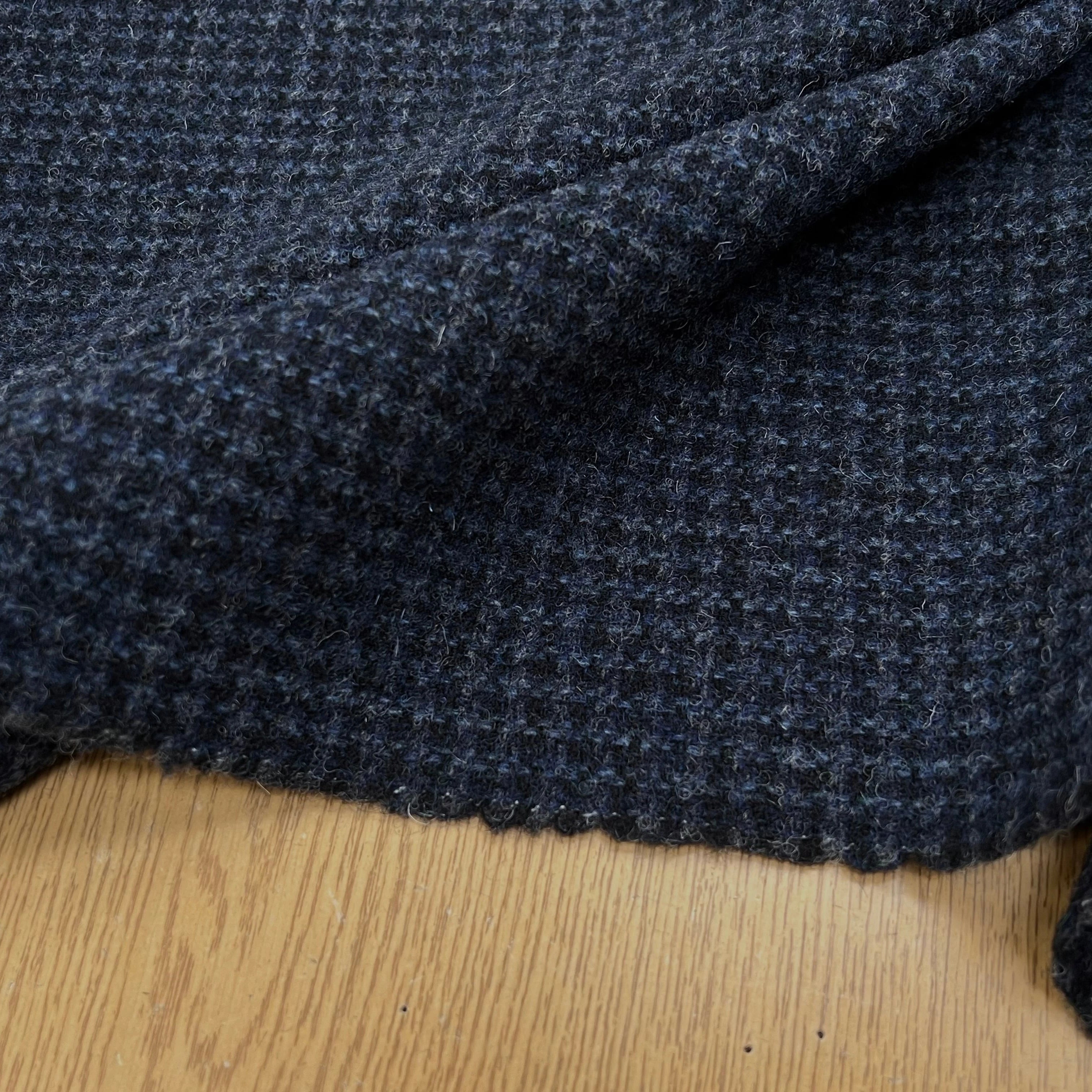 LAINAGE MANTEAU PETIT CARREAUX CHIC BLEU 100% LAINE 145CM - My Little Coupon