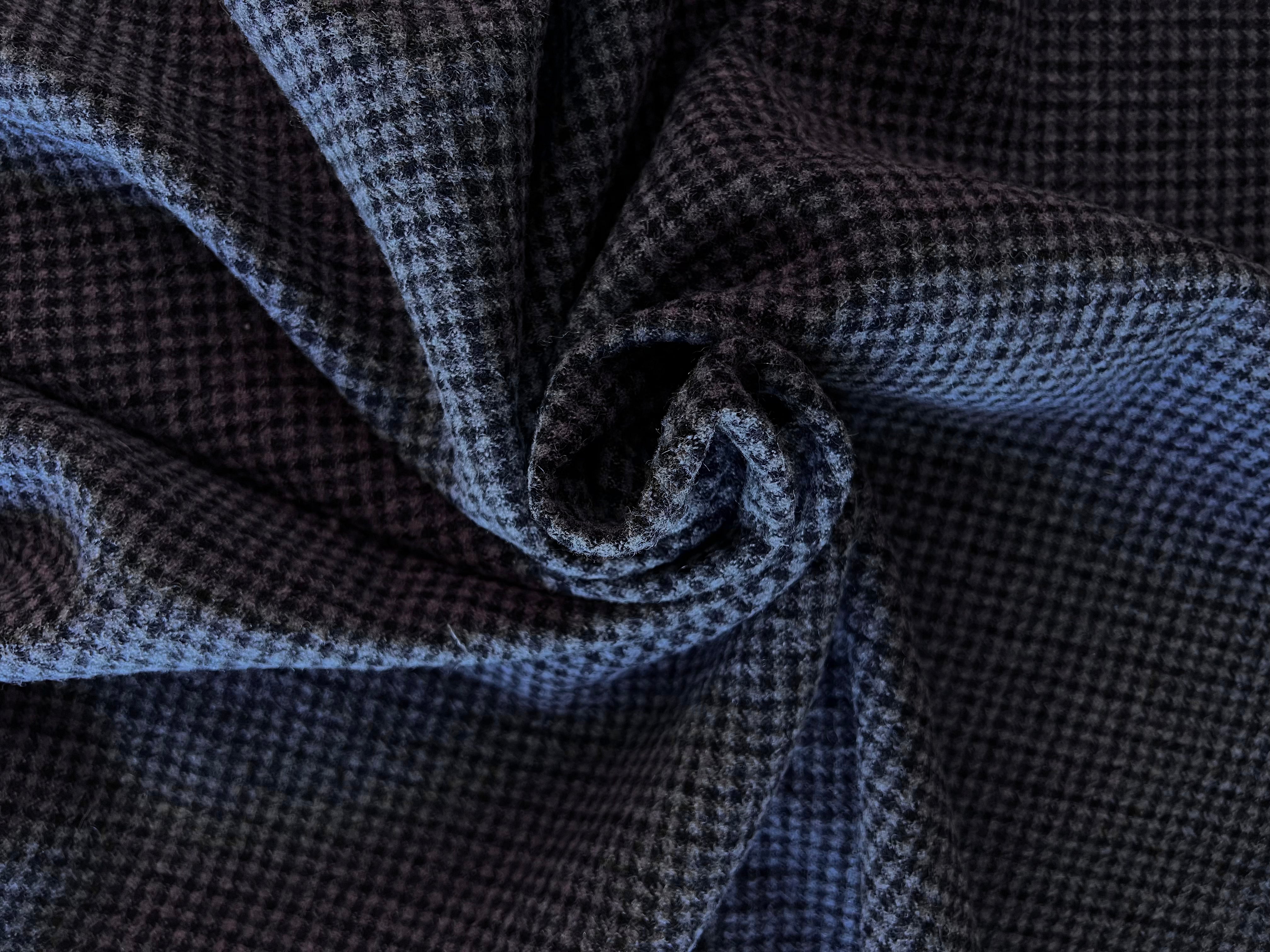LAINAGE MANTEAU PETITS CARREAUX GRIS 100%LAINE - My Little Coupon