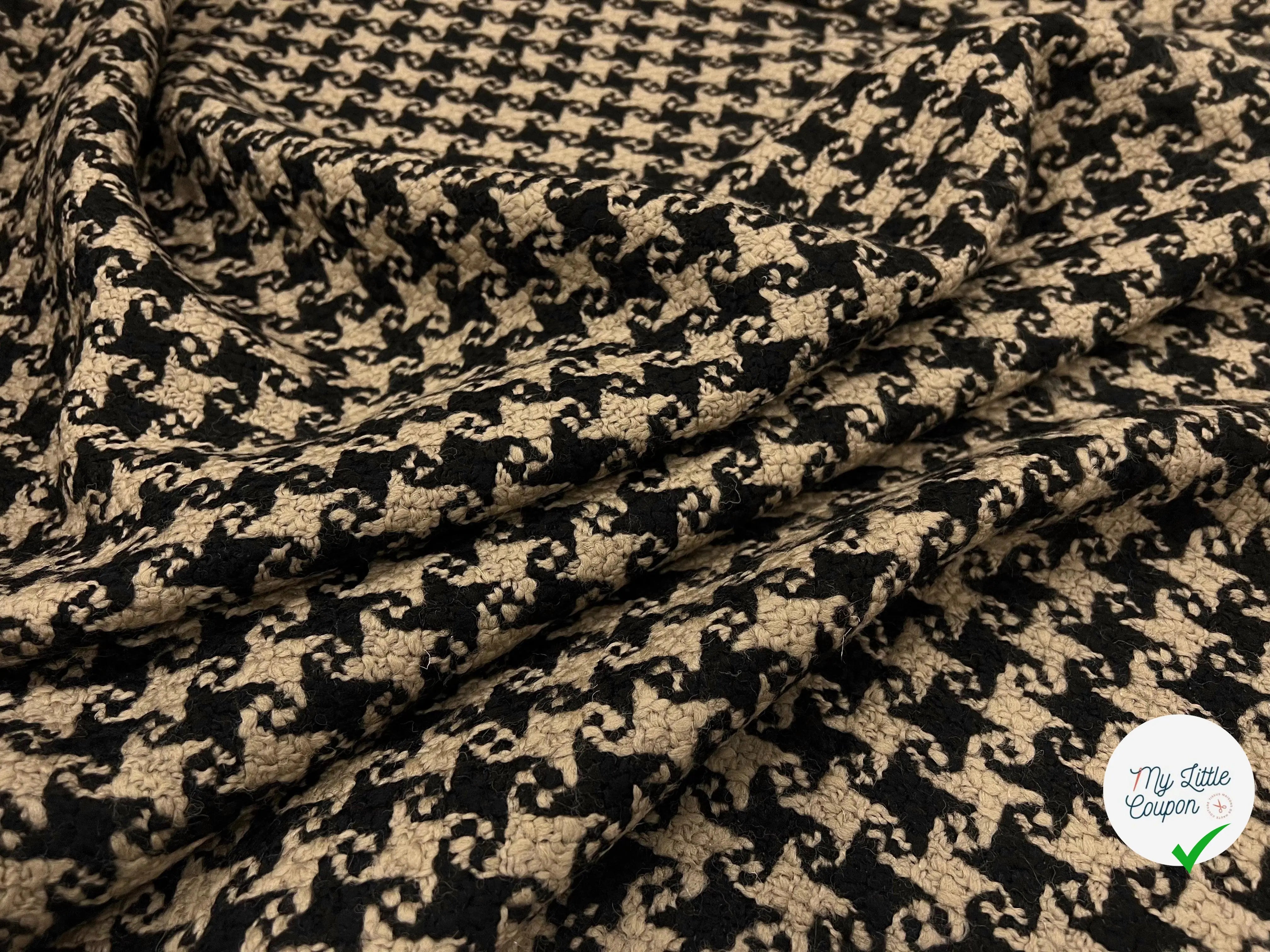 LAINAGE MANTEAU PIED DE COQ MOUTONNÉ - My Little Coupon - tissu - coudre