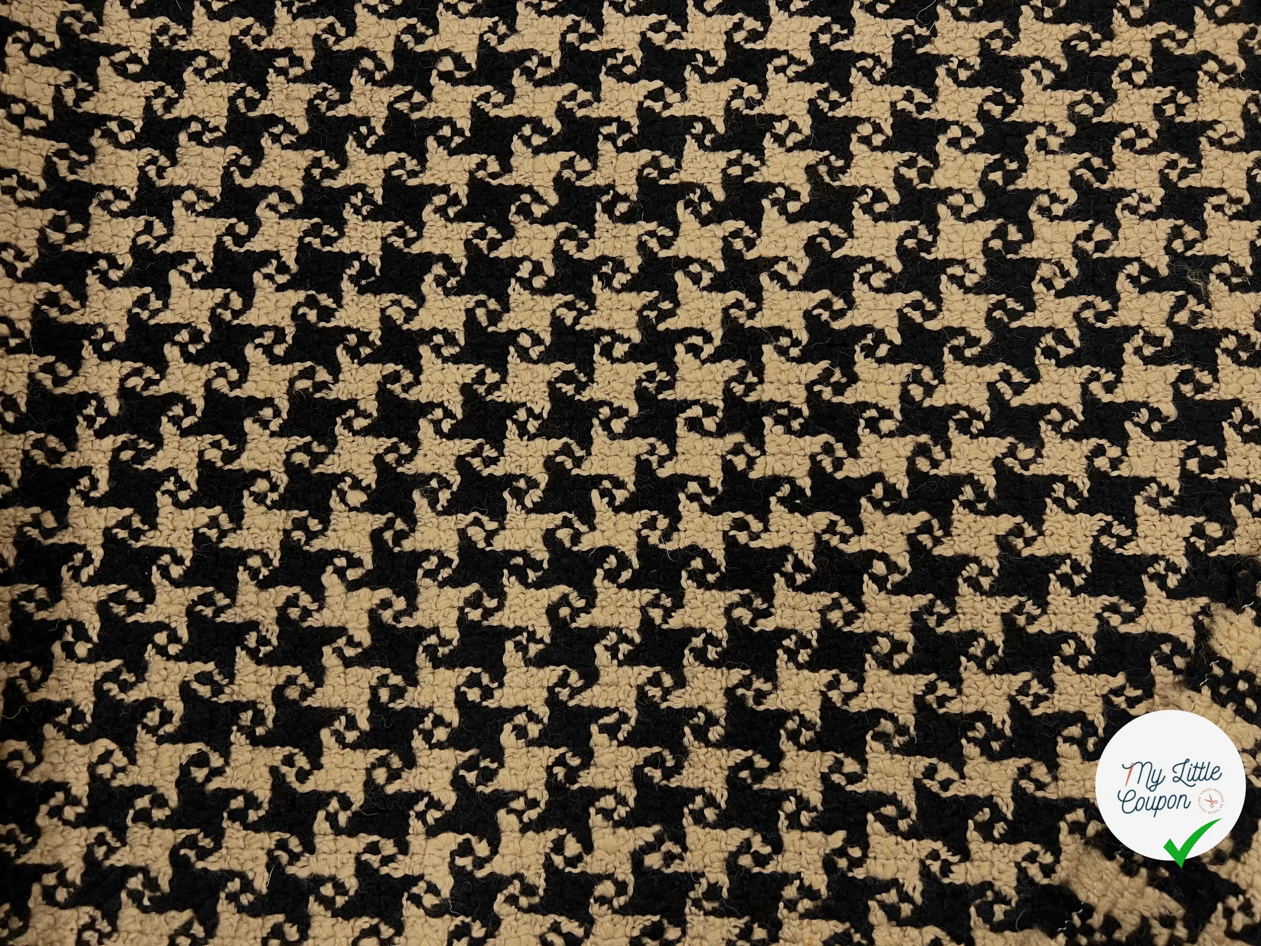 LAINAGE MANTEAU PIED DE COQ MOUTONNÉ - My Little Coupon - tissu - coudre
