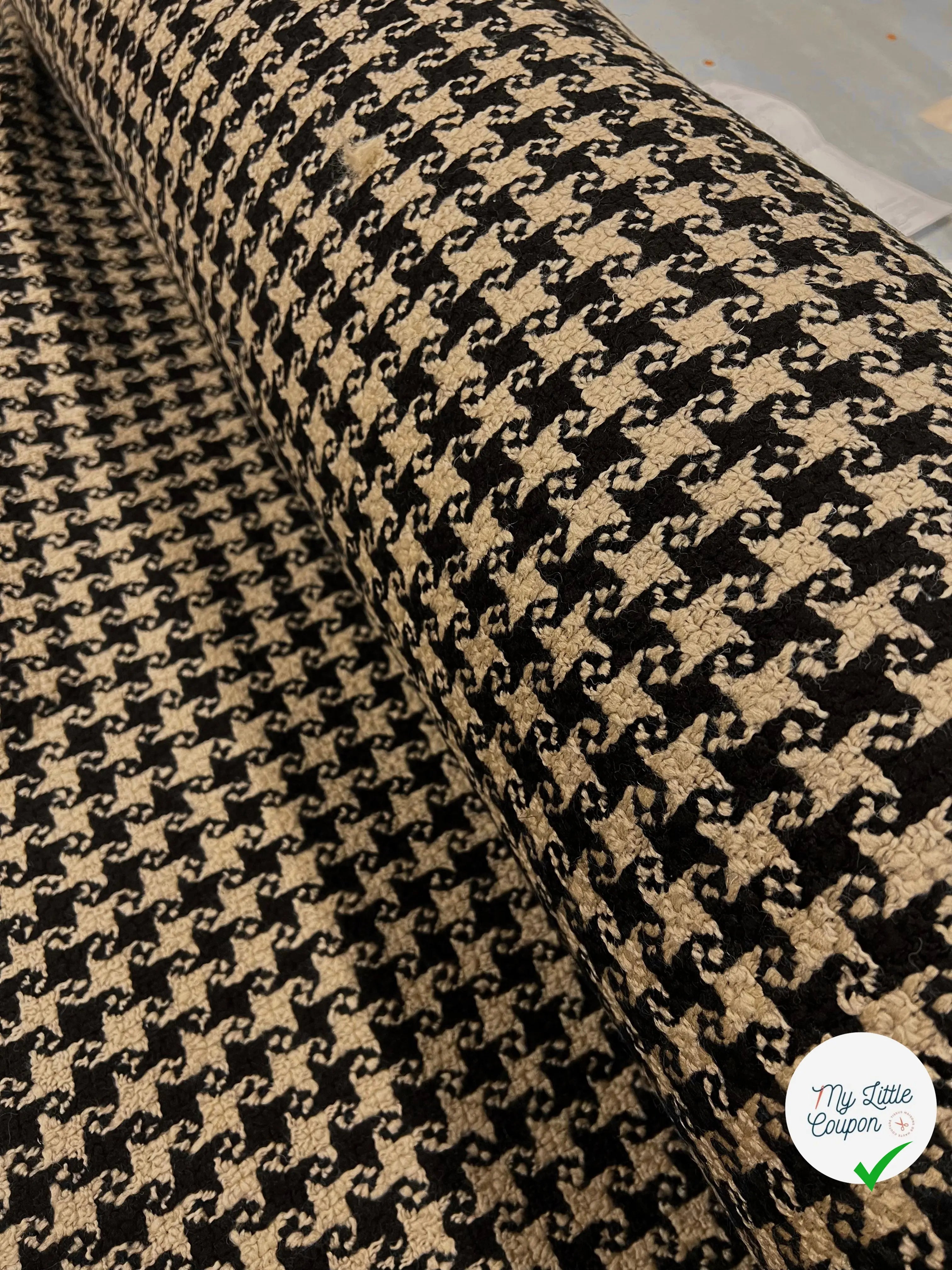 LAINAGE MANTEAU PIED DE COQ MOUTONNÉ - My Little Coupon - tissu - coudre