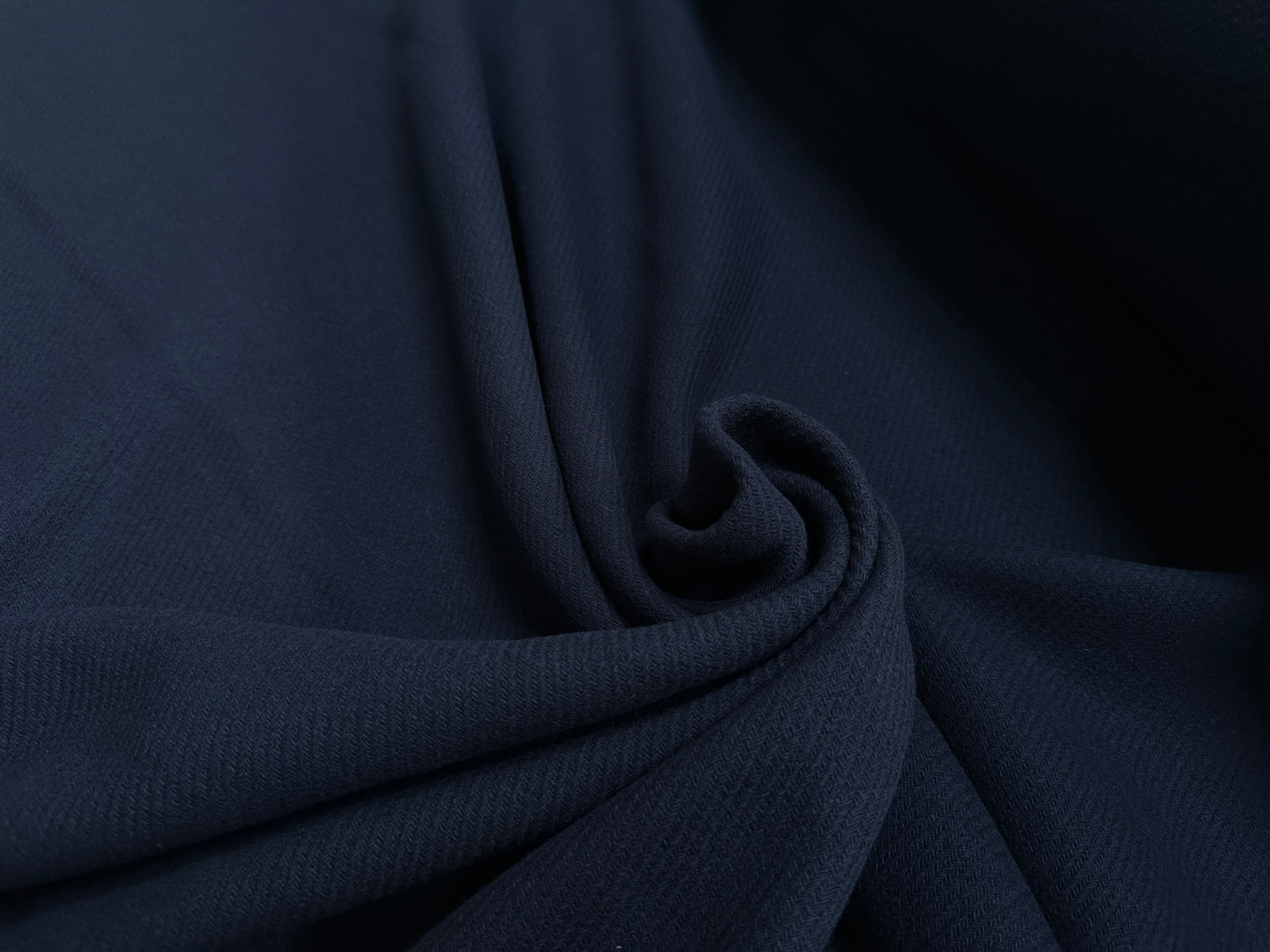 LAINAGE MANTEAU STRIÉ 100% LAINE BLEU MARINE - My Little Coupon