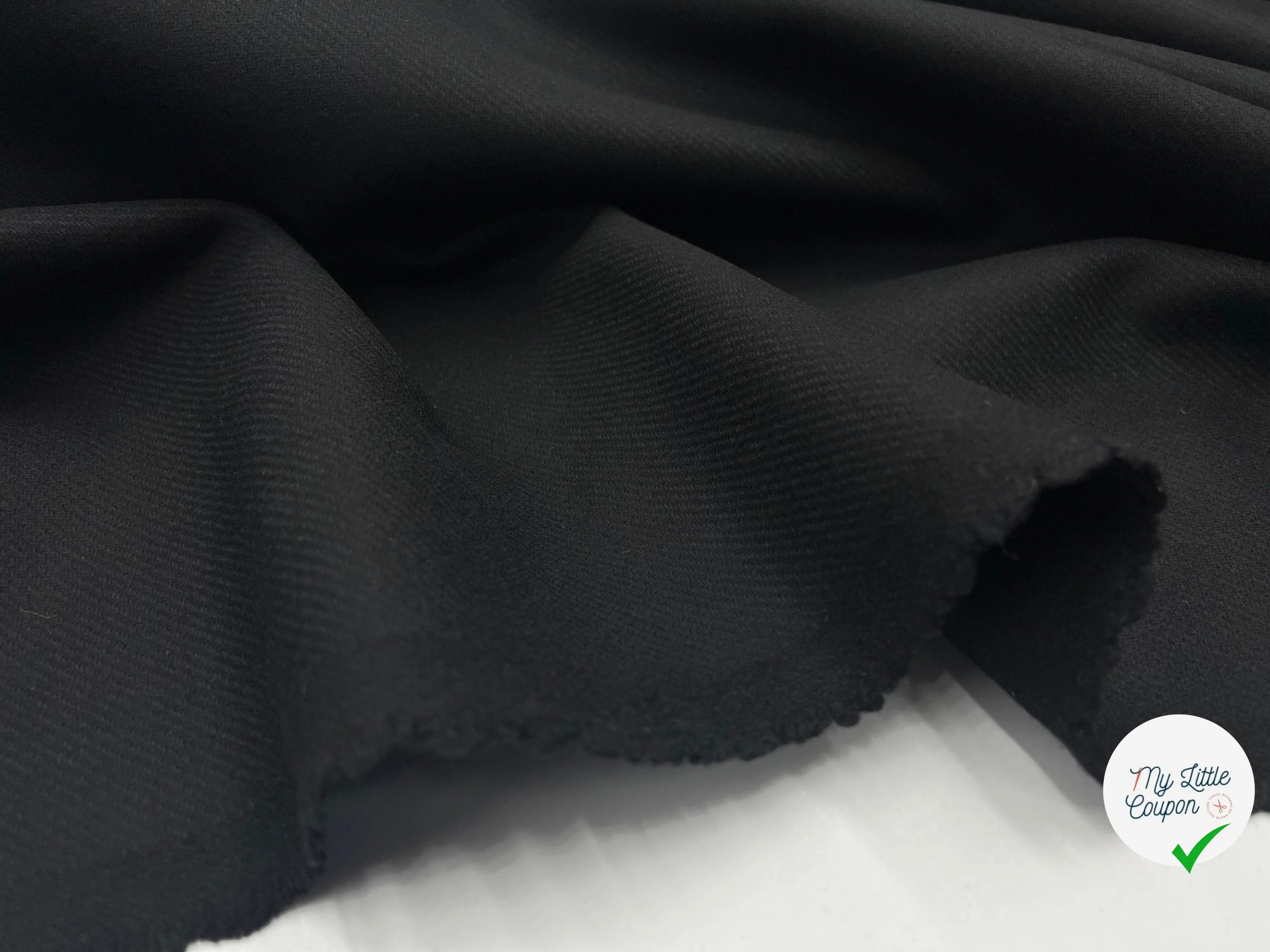 LAINAGE MANTEAU STRIÉ NOIR - My Little Coupon - tissu - coudre