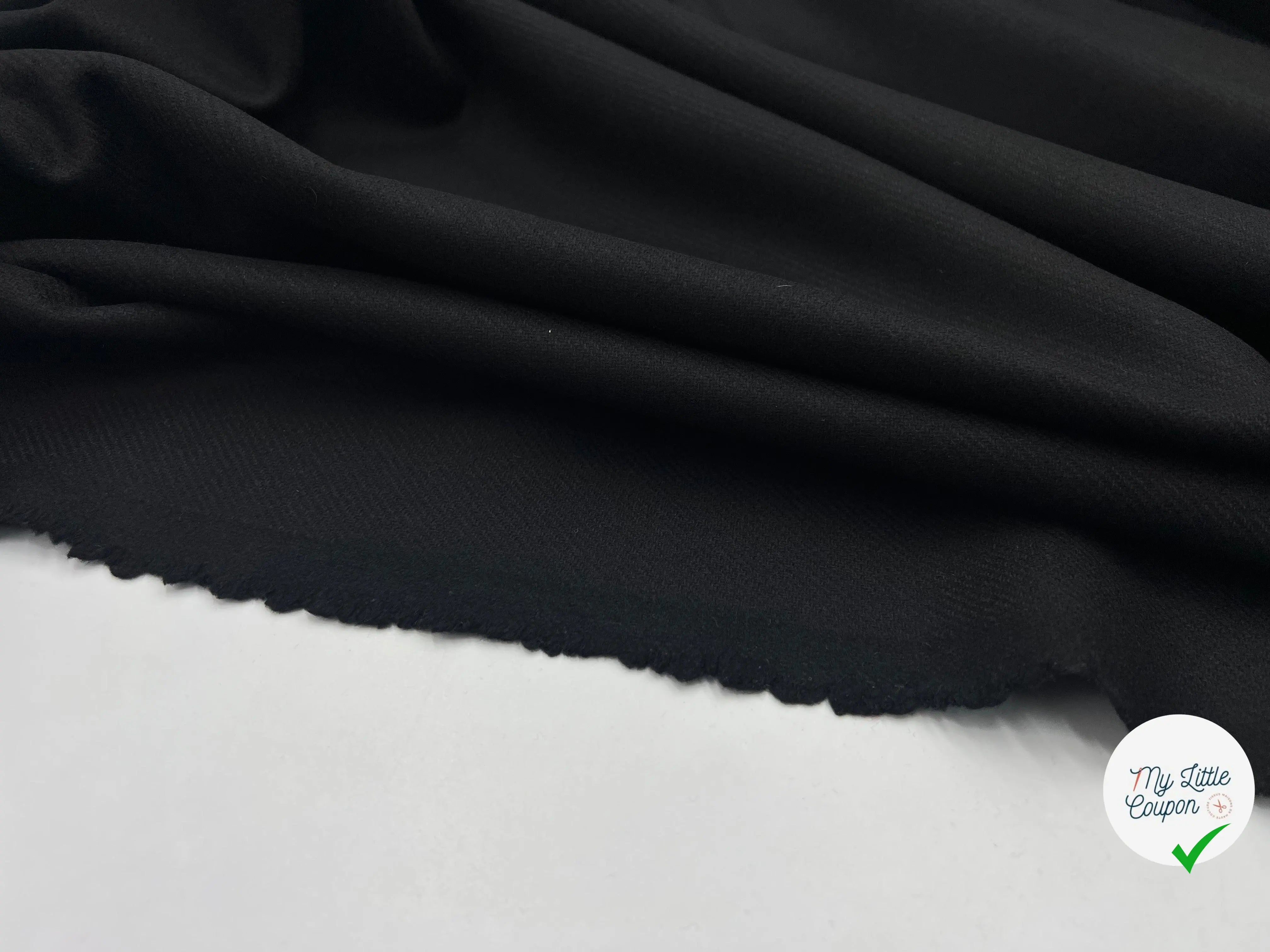 LAINAGE MANTEAU STRIÉ NOIR - My Little Coupon - tissu - coudre
