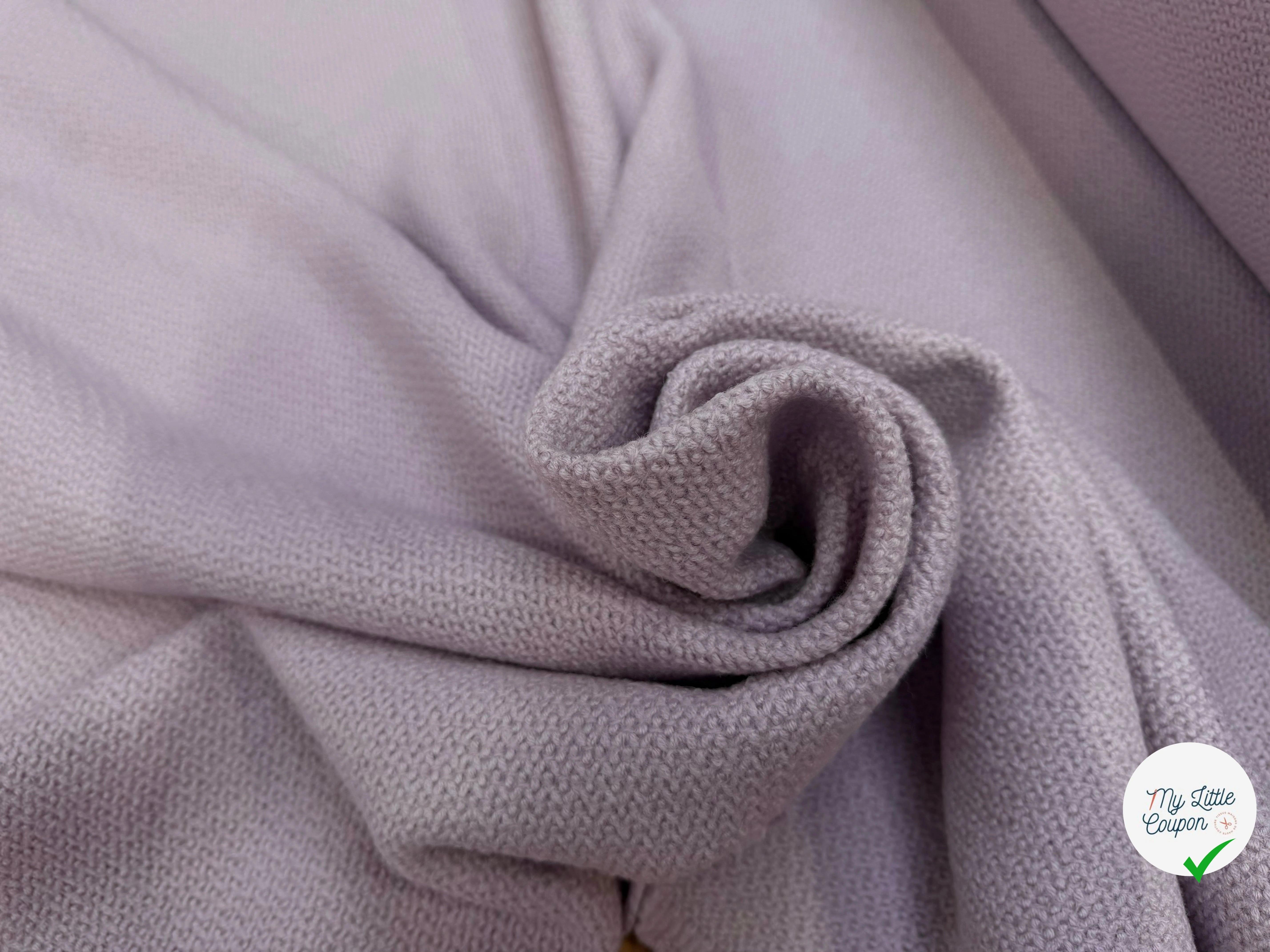 LAINAGE MANTEAU TRICOT LAVANDE CLAIRE 100% LAINE VIERGE - My Little Coupon