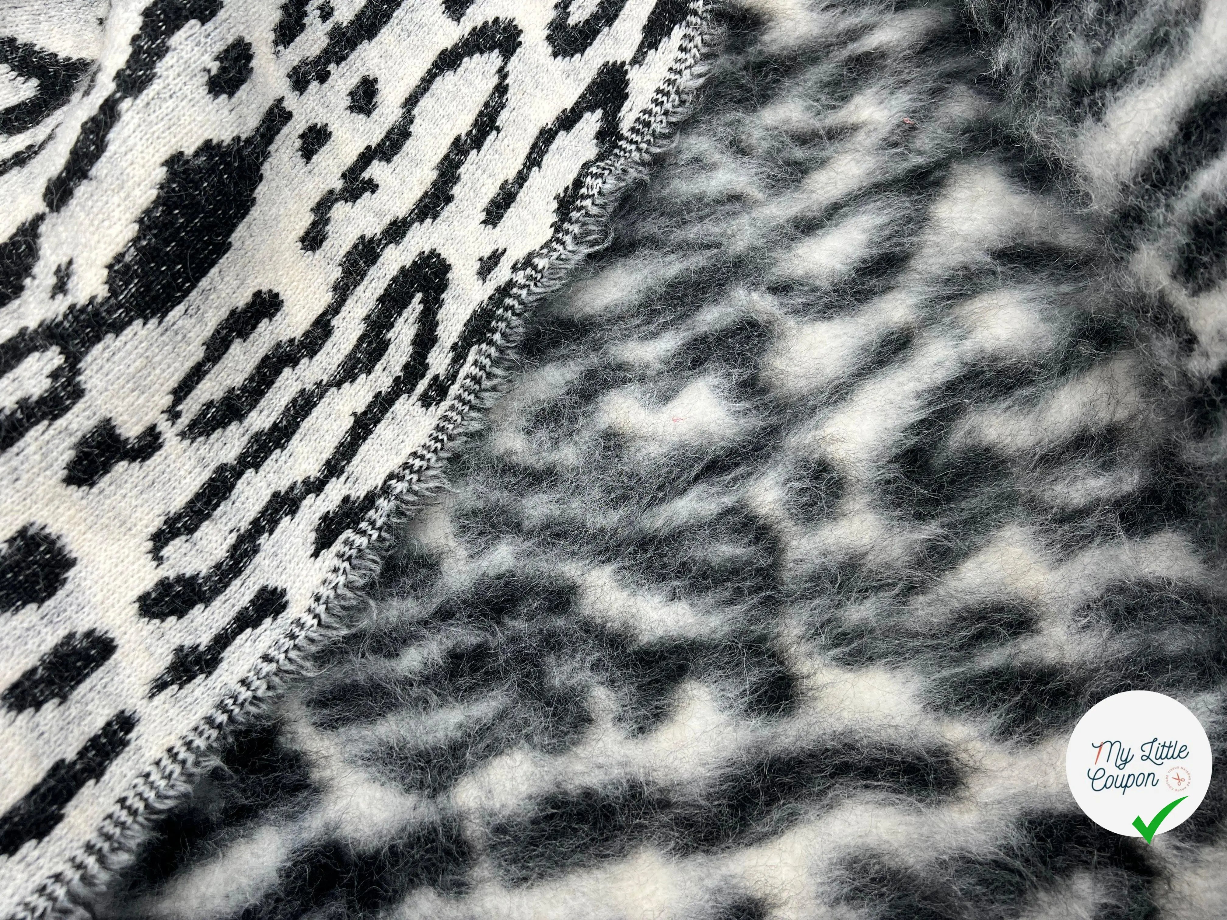 LAINAGE MANTEAU TRICOTÉ OCELOT ASPECT FOURRURE - My Little Coupon - tissu - coudre