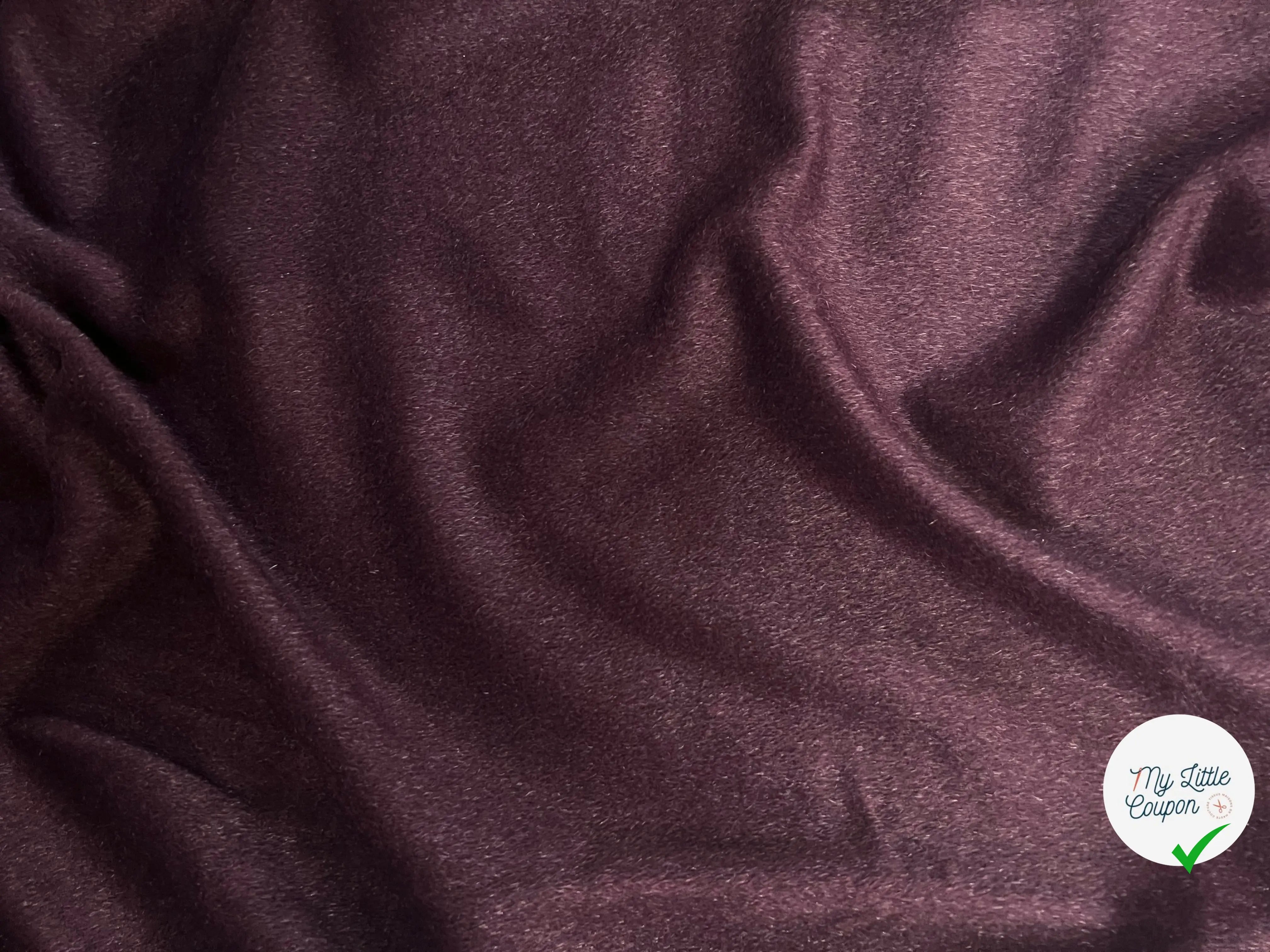 LAINAGE MOHAIR BORDEAUX ENVERS NOIR POILS COURTS - My Little Coupon