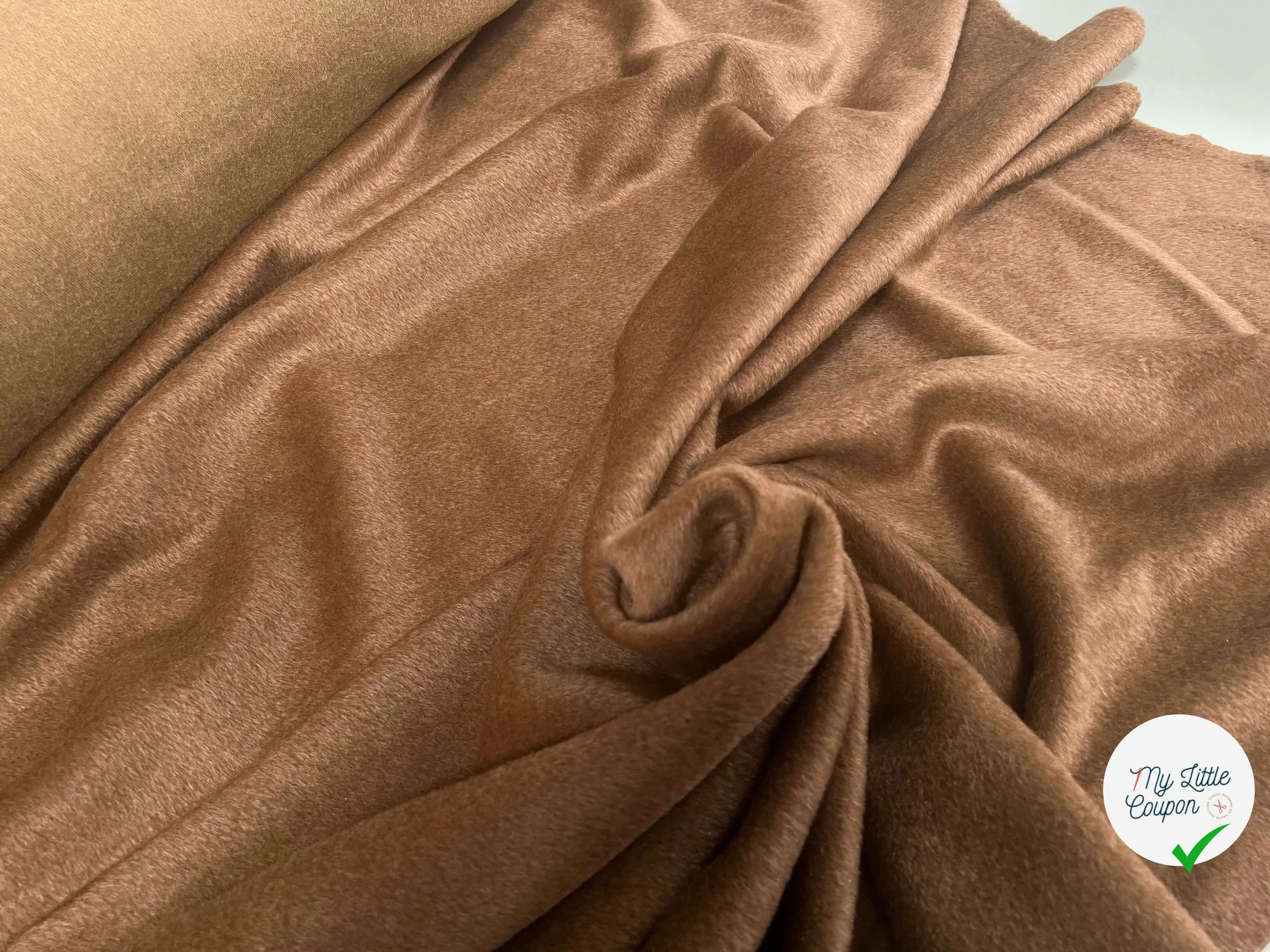 LAINAGE MOHAIR MARRON GLACÉ POILS COURTS - My Little Coupon