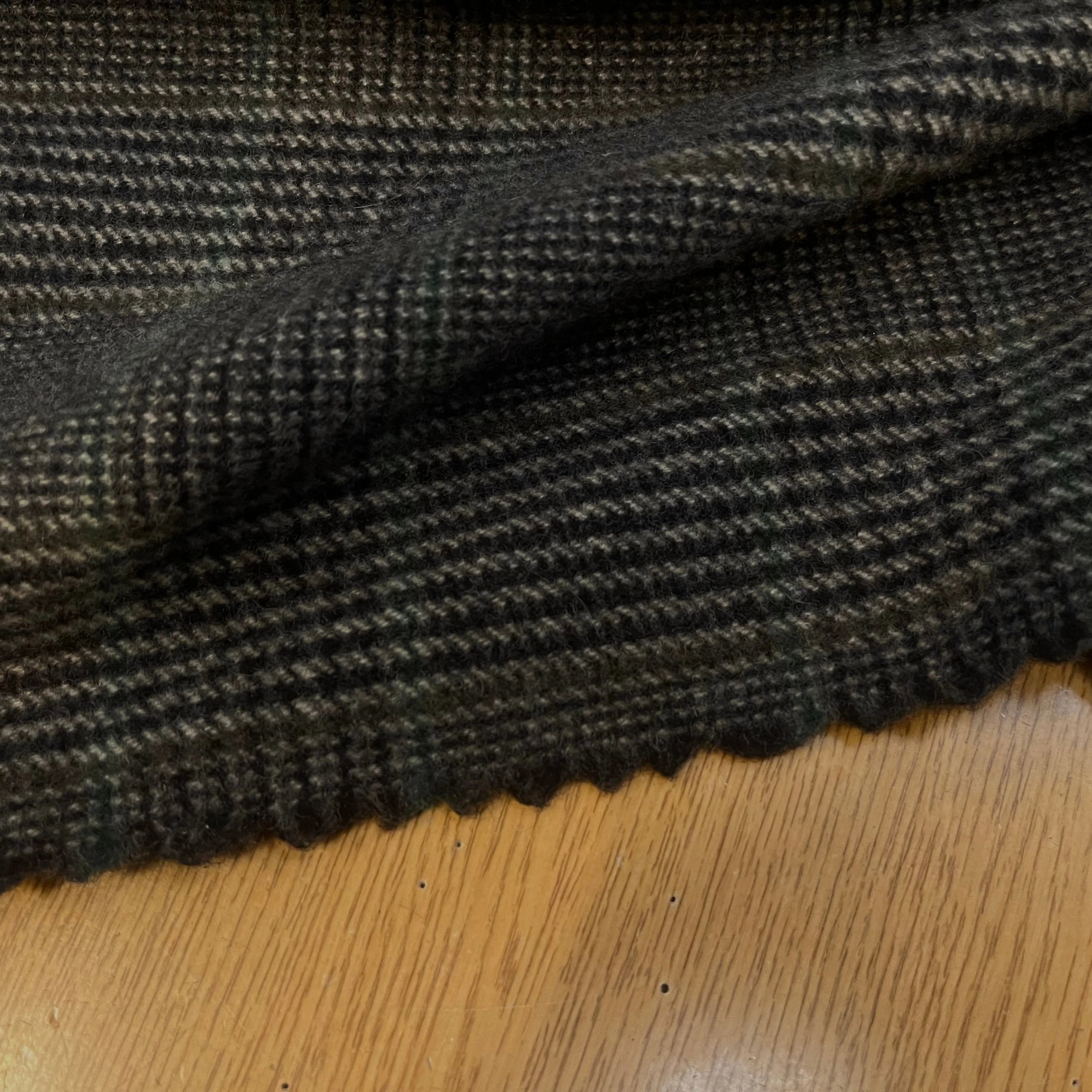 LAINAGE MOTIF PRINCE DE GALLES CAVIAR ET VERT - My Little Coupon