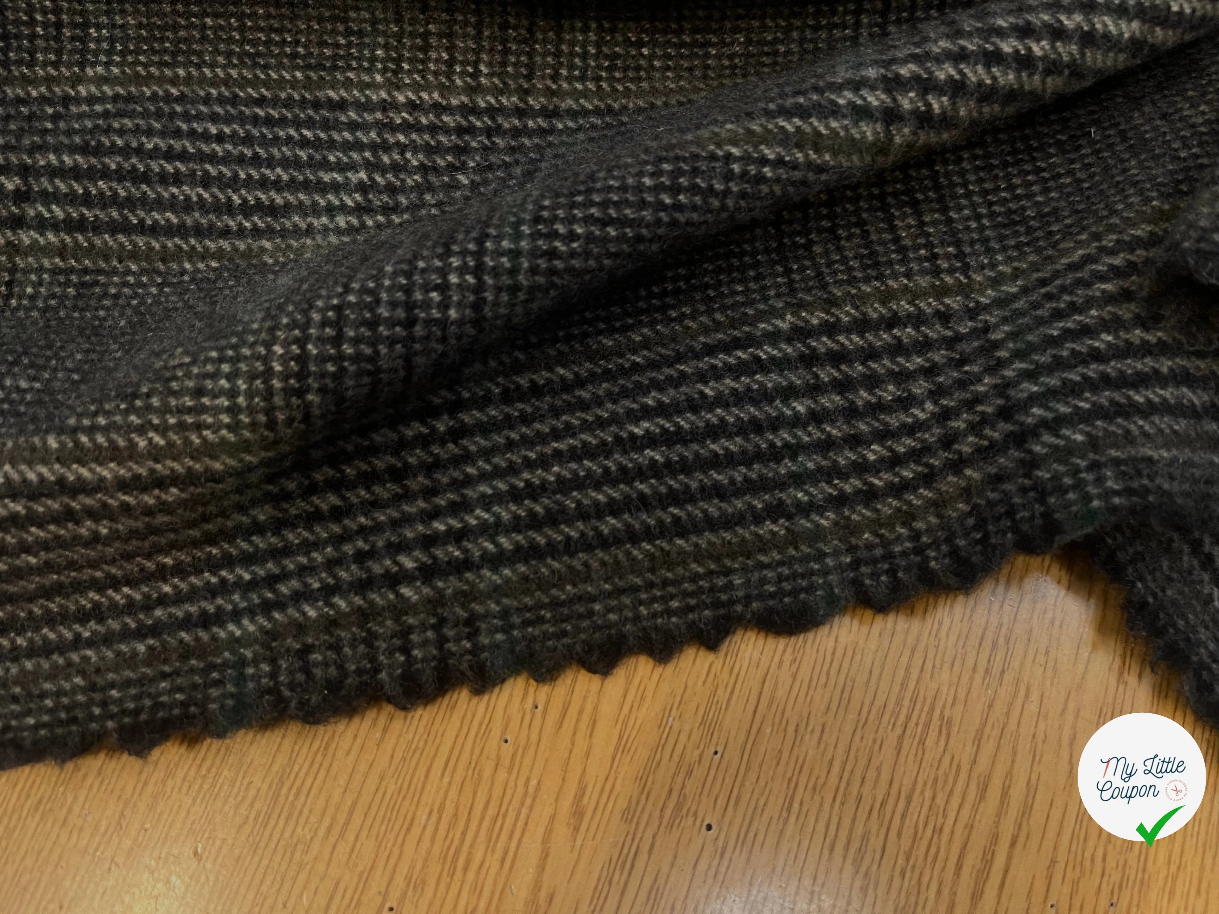 LAINAGE MOTIF PRINCE DE GALLES CAVIAR ET VERT - My Little Coupon