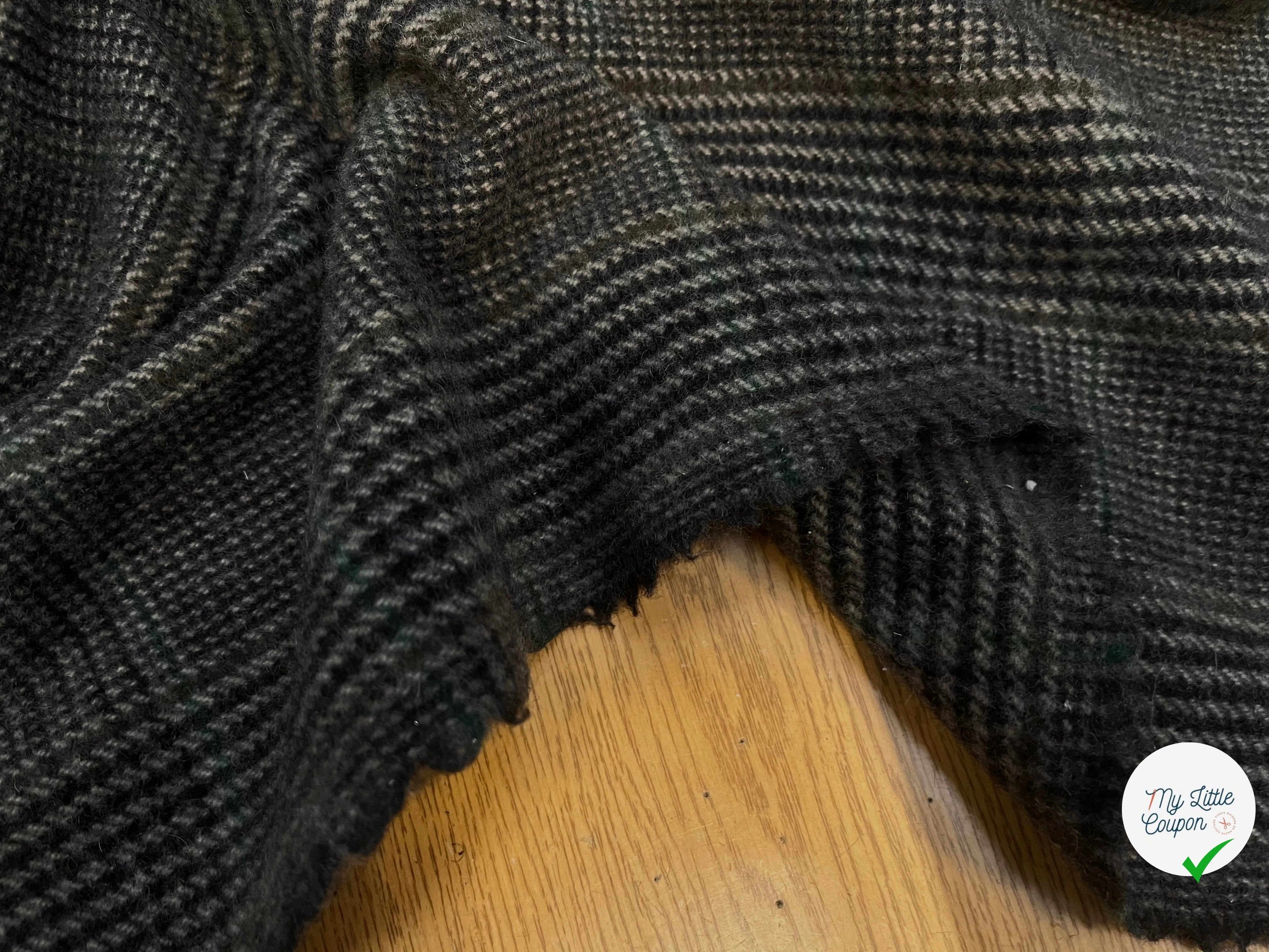 LAINAGE MOTIF PRINCE DE GALLES CAVIAR ET VERT - My Little Coupon