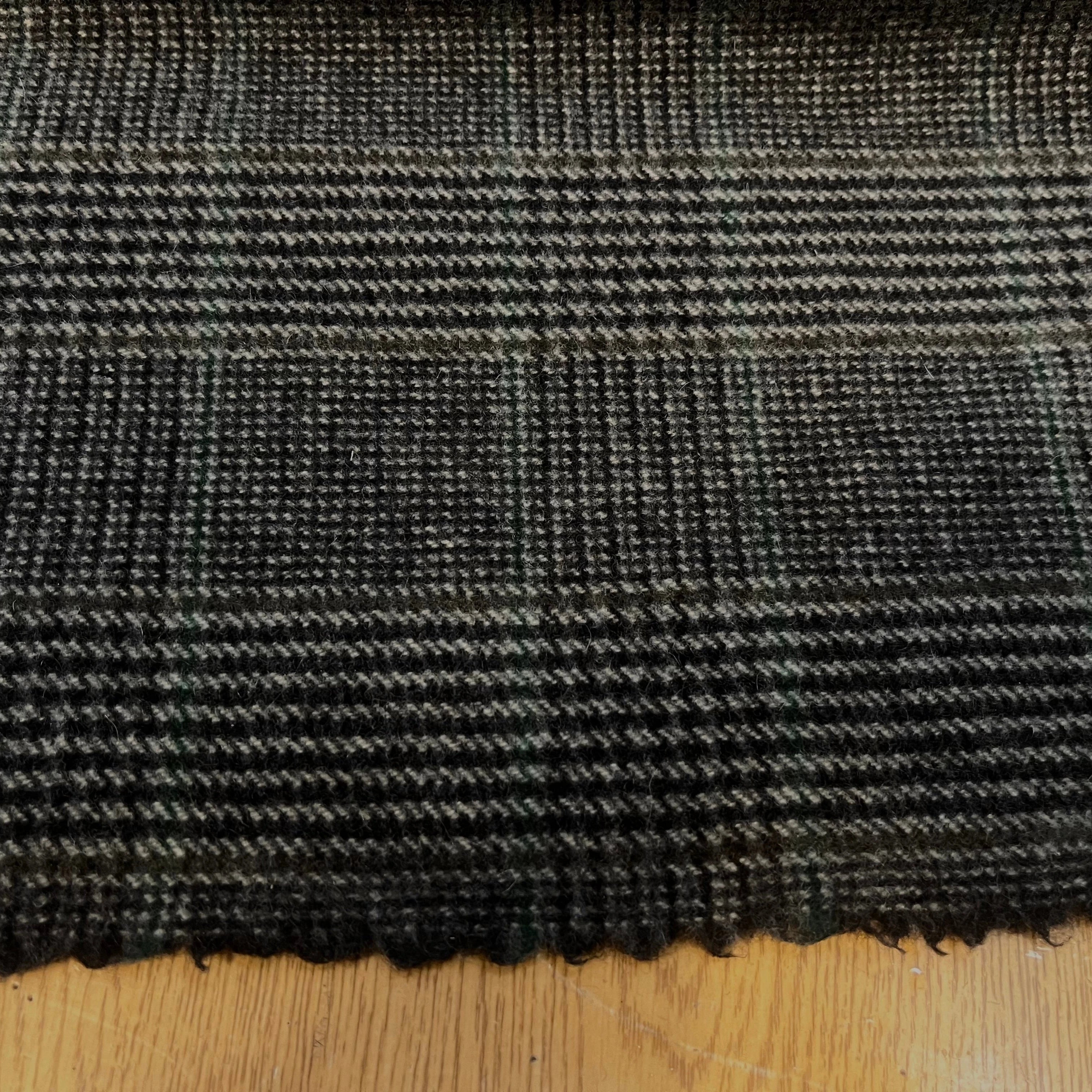 LAINAGE MOTIF PRINCE DE GALLES CAVIAR ET VERT - My Little Coupon