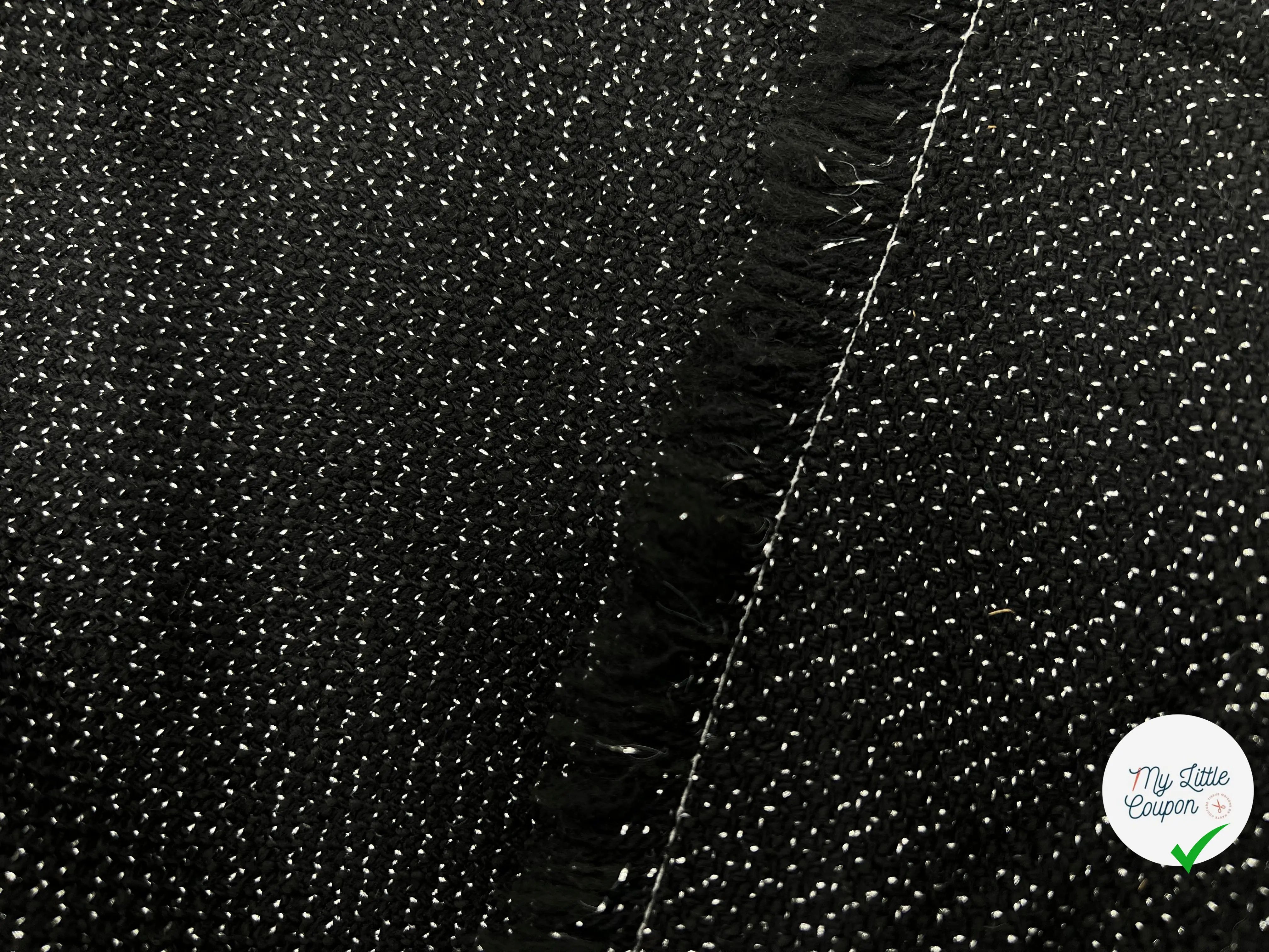 LAINAGE NOIR SCINTILLEMENT MÉTAL - My Little Coupon - tissu - coudre