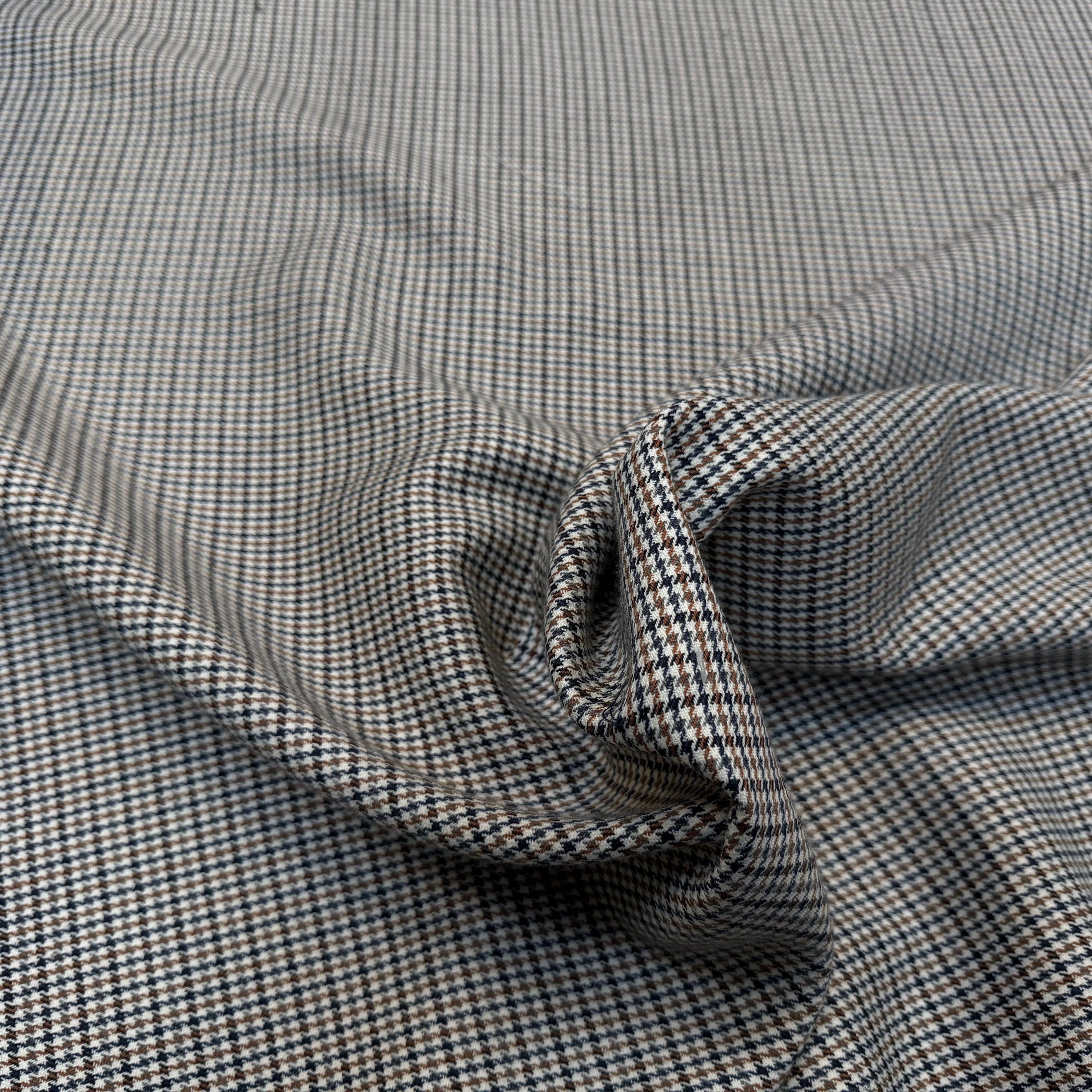 LAINAGE PIED DE POULE COULEUR AUTOMNE 51% LAINE VIERGE - My Little Coupon