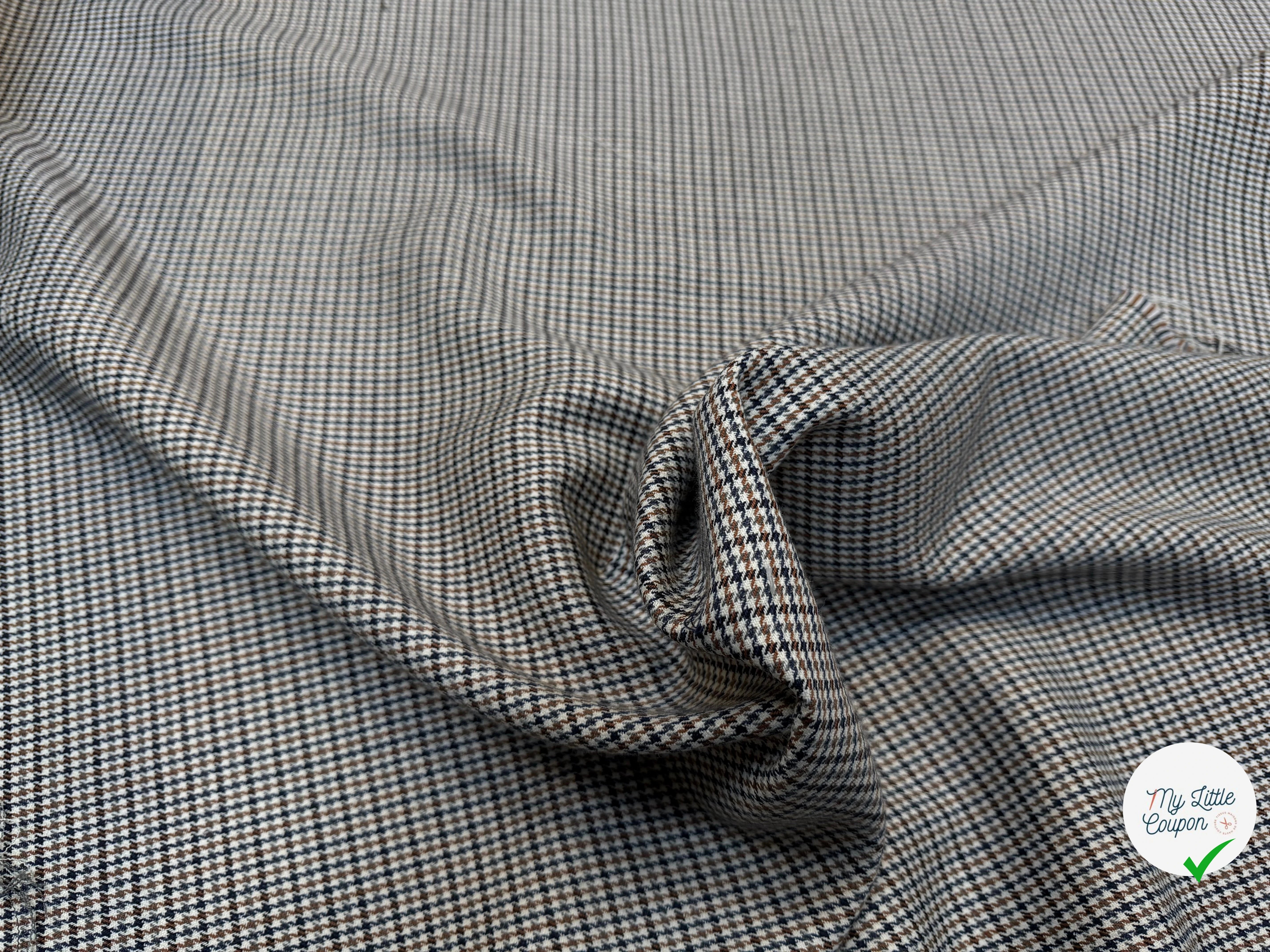 LAINAGE PIED DE POULE COULEUR AUTOMNE 51% LAINE VIERGE - My Little Coupon