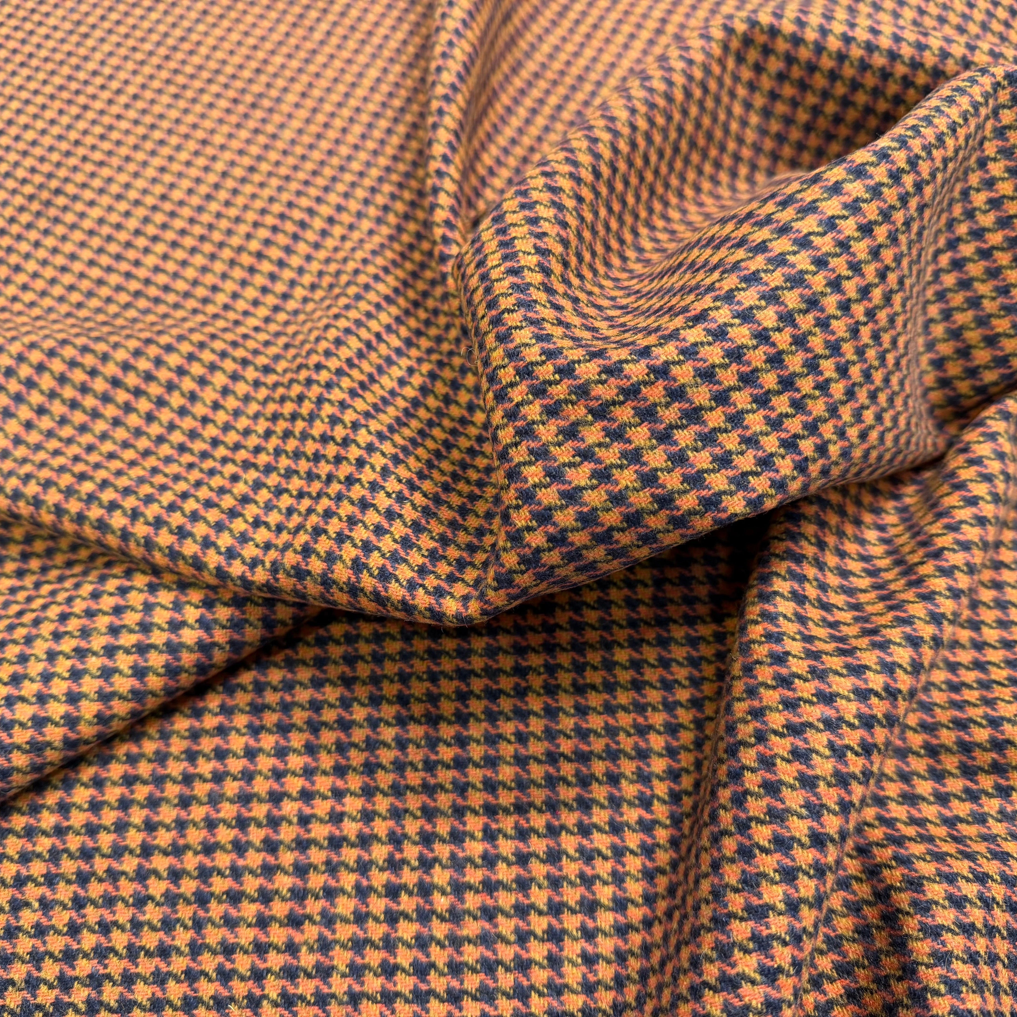 LAINAGE PIED DE POULE ORANGE BLEU - My Little Coupon