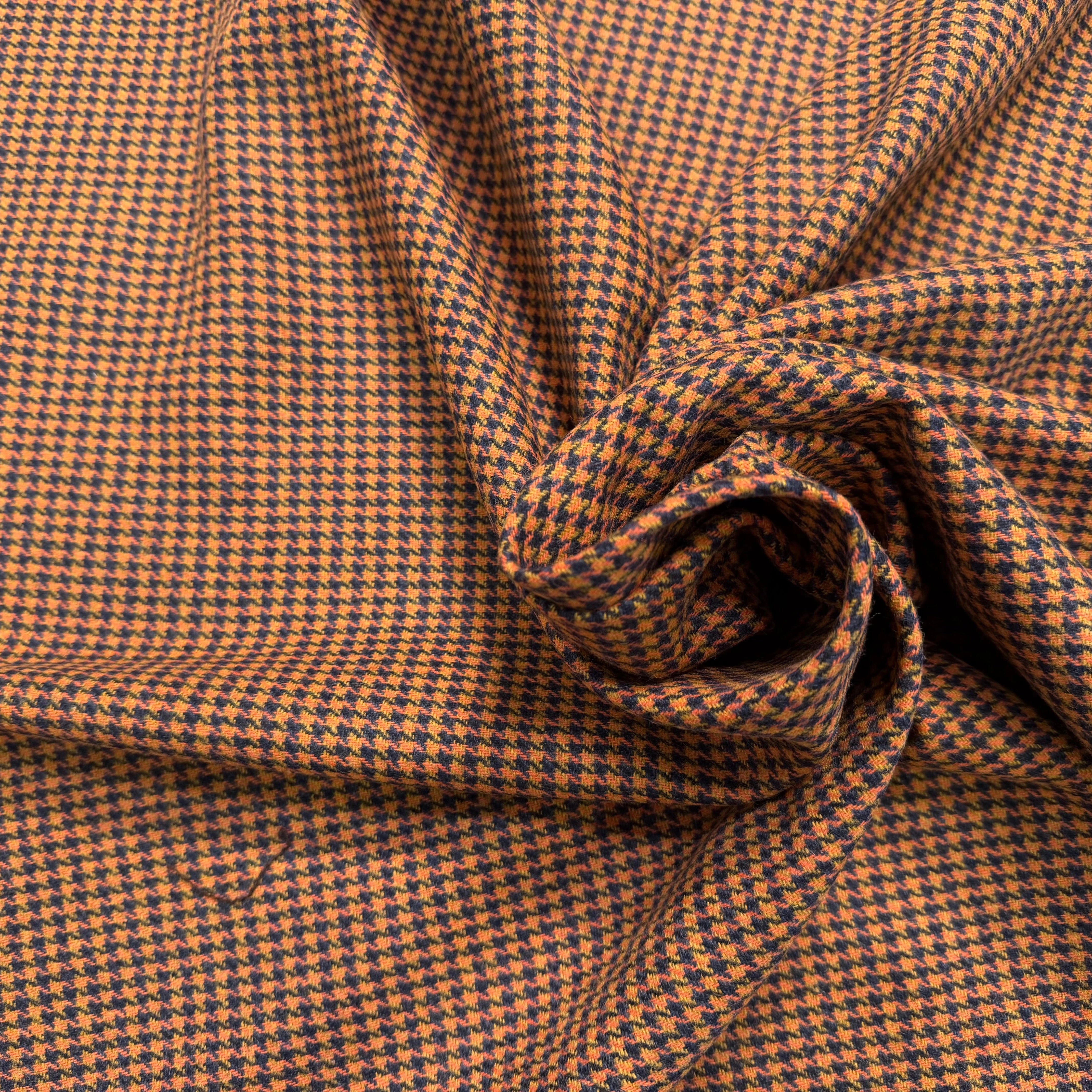 LAINAGE PIED DE POULE ORANGE BLEU - My Little Coupon