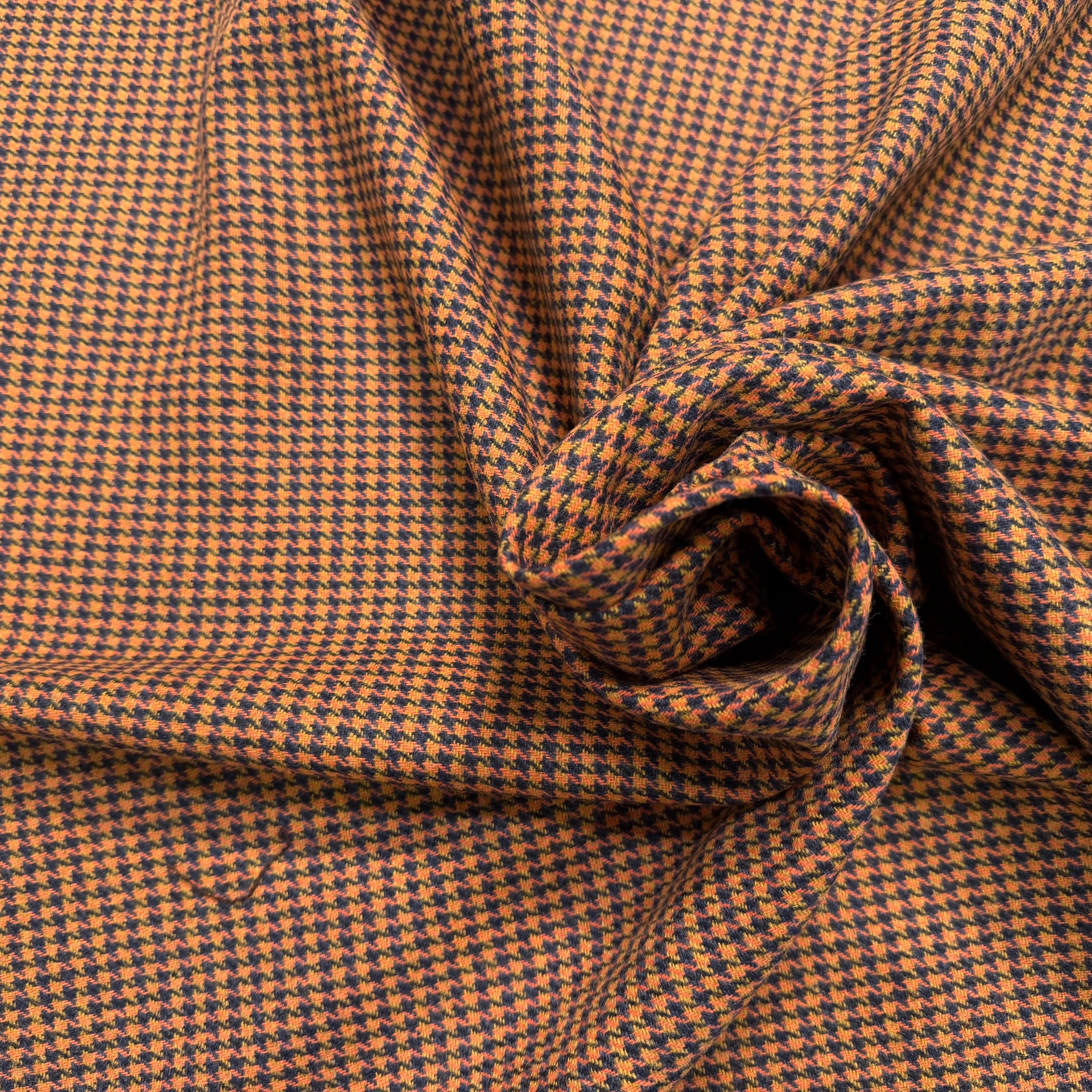 LAINAGE PIED DE POULE ORANGE BLEU - My Little Coupon