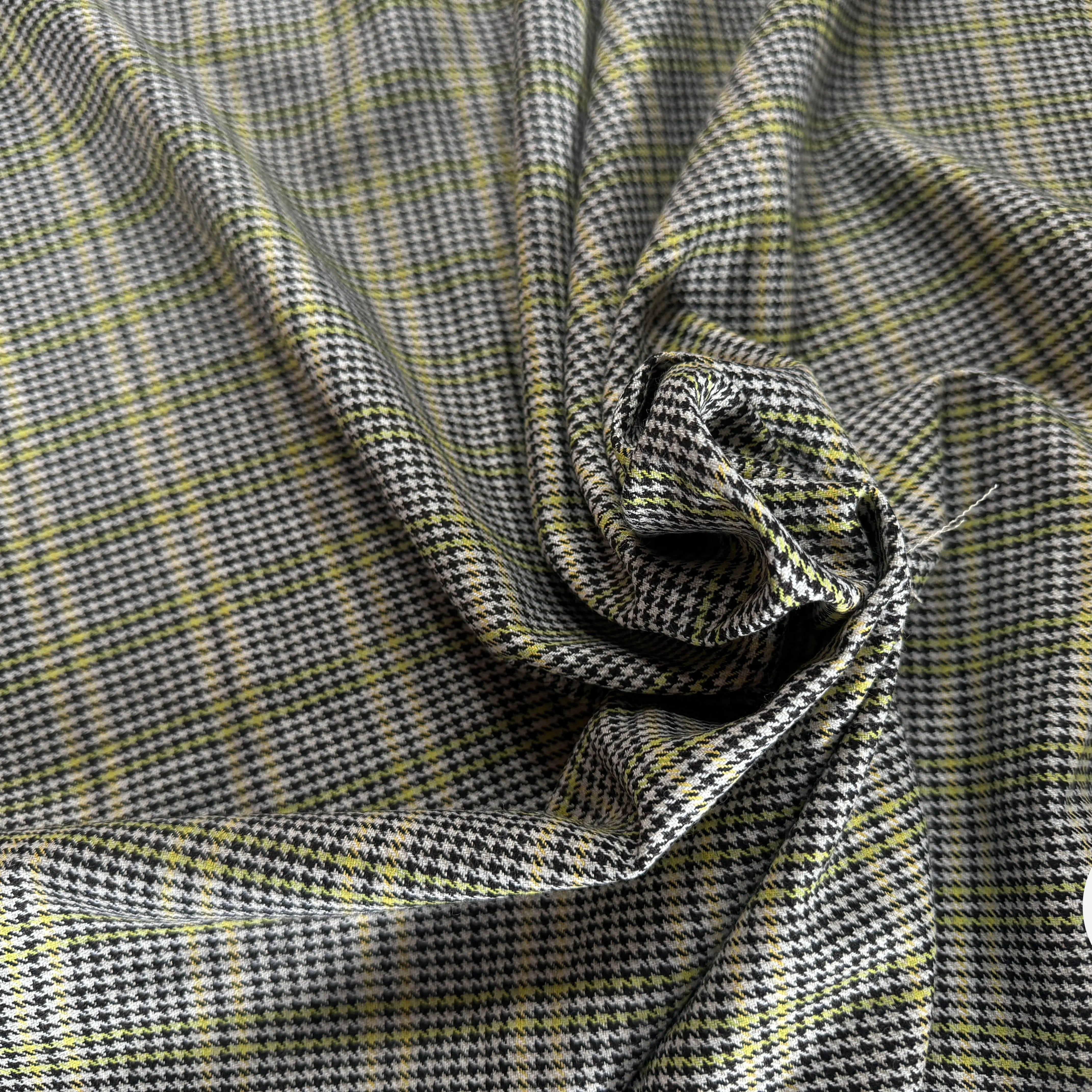 LAINAGE SOUPLE PIED DE POULE CARREAU JAUNE - My Little Coupon