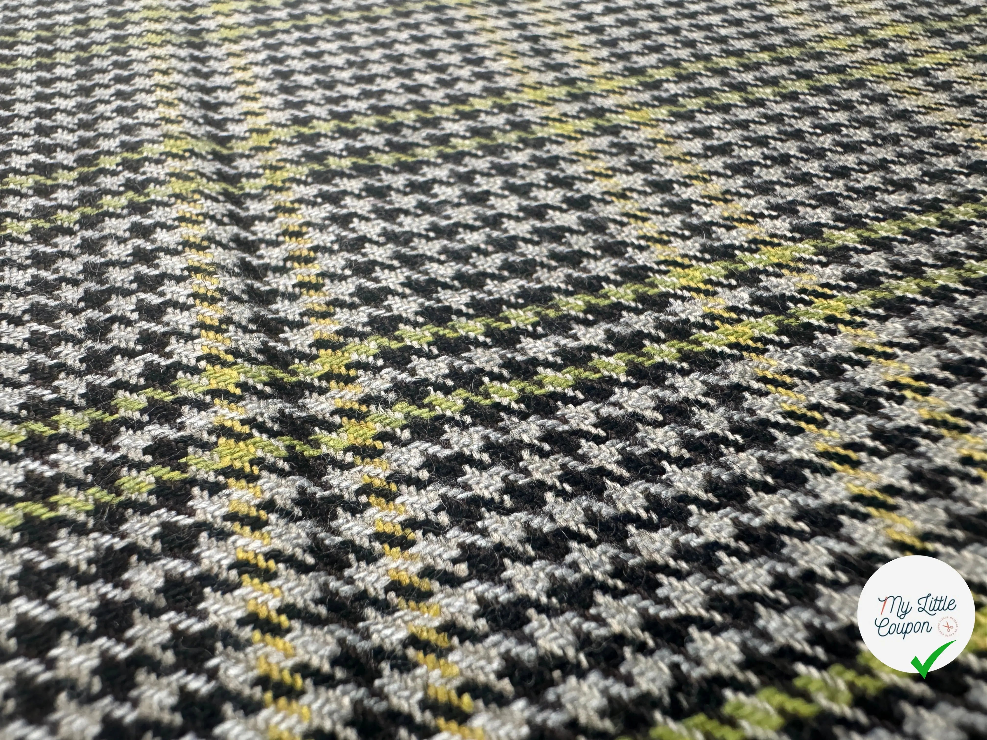 LAINAGE SOUPLE PIED DE POULE CARREAU JAUNE - My Little Coupon