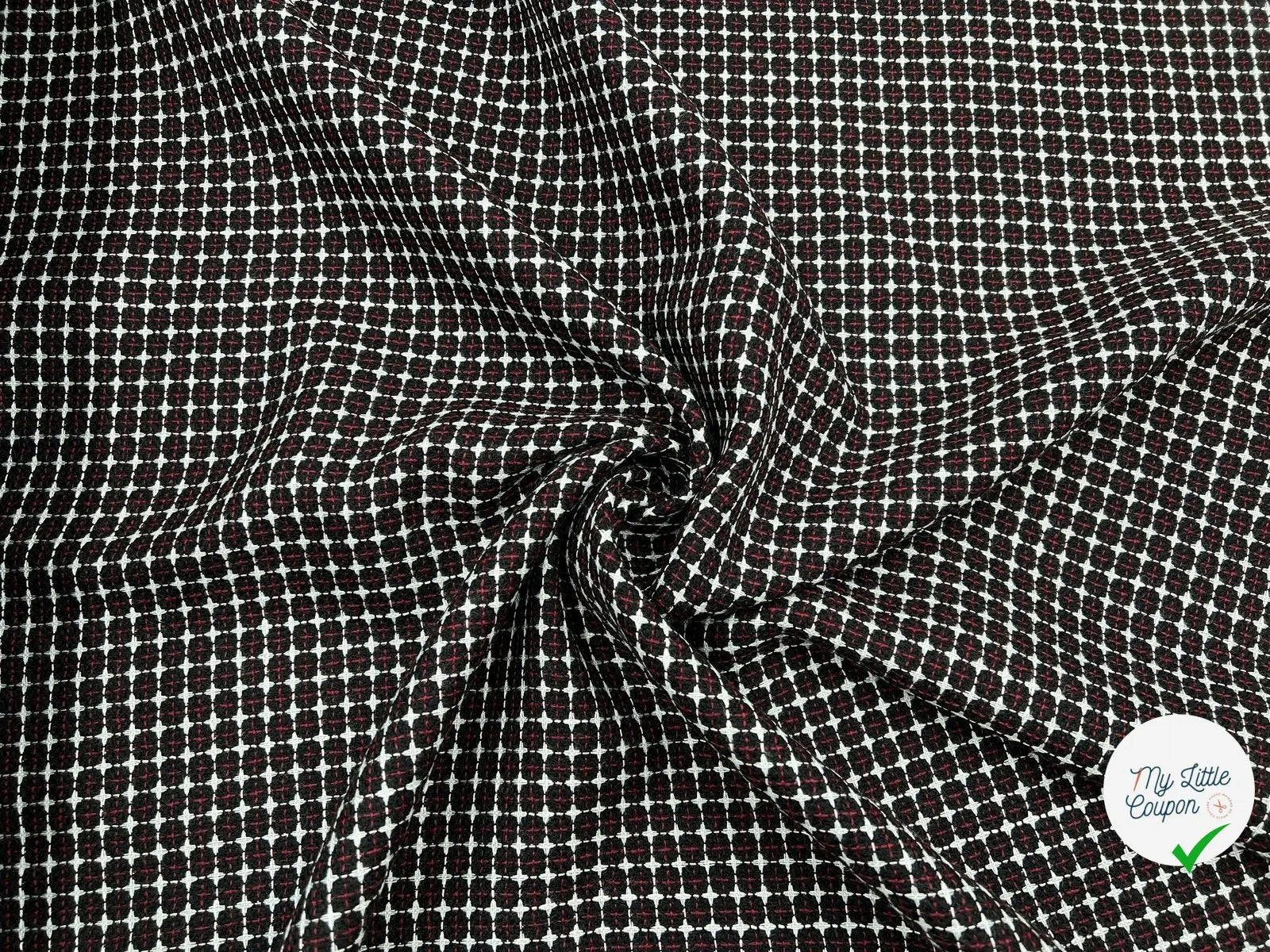 LAINAGE TAILLEUR NID D'ABEILLES ROYALES 85% LAINE VIERGE - My Little Coupon - tissu - coudre