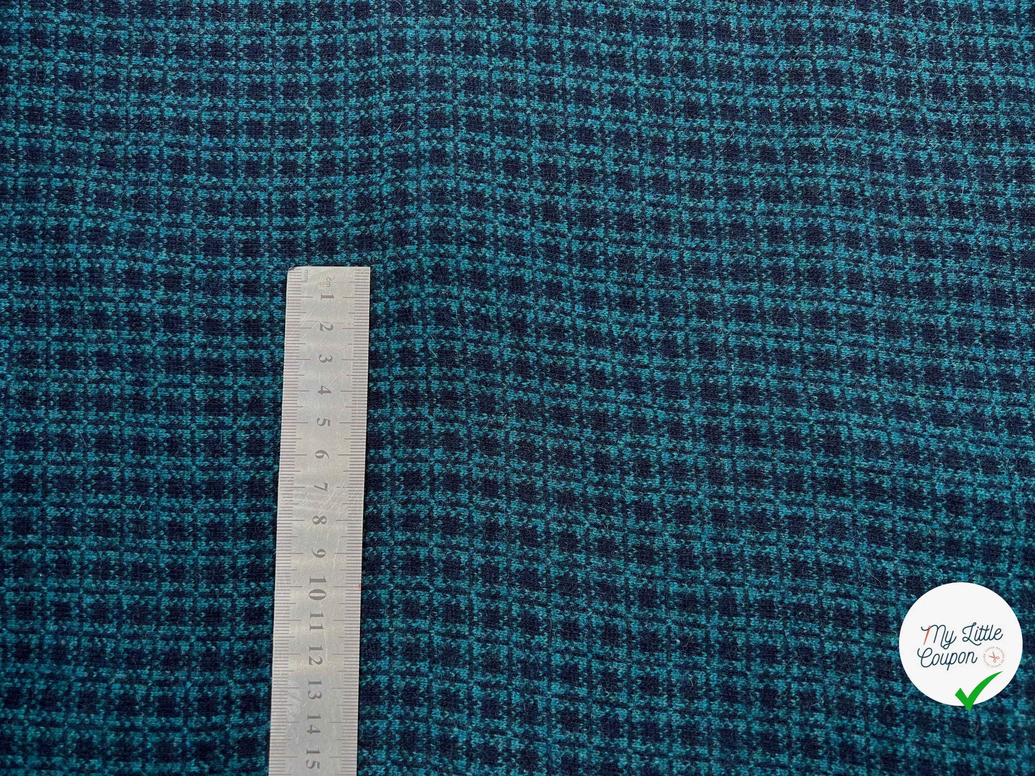 LAINAGE TRICOTĂ CARREAUX TRICOLORES 70% LAINE - My Little Coupon - tissu - coudre