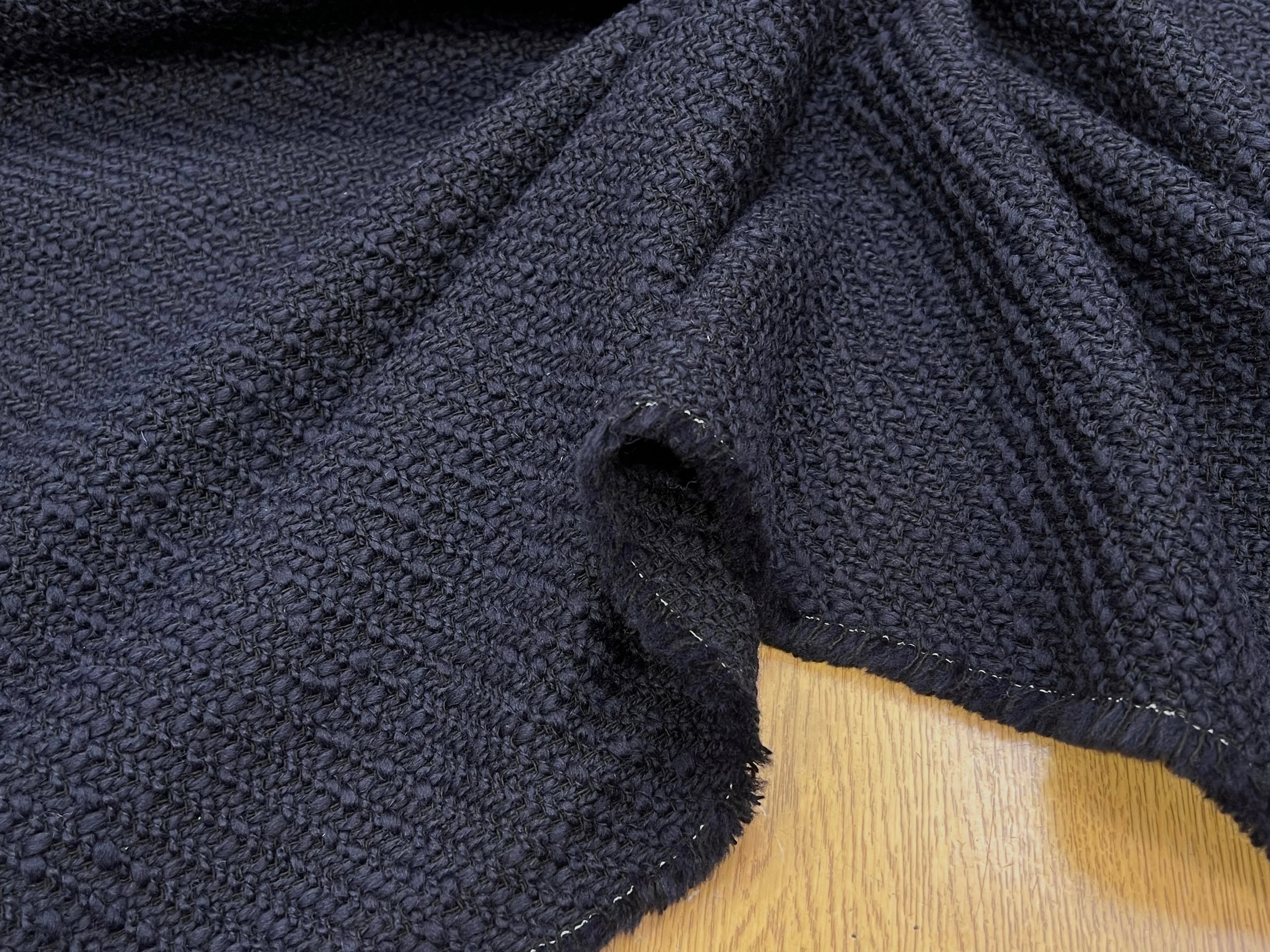 LAINAGE TRICOTÉ SERGÉ NAVY/ NOIR - My Little Coupon